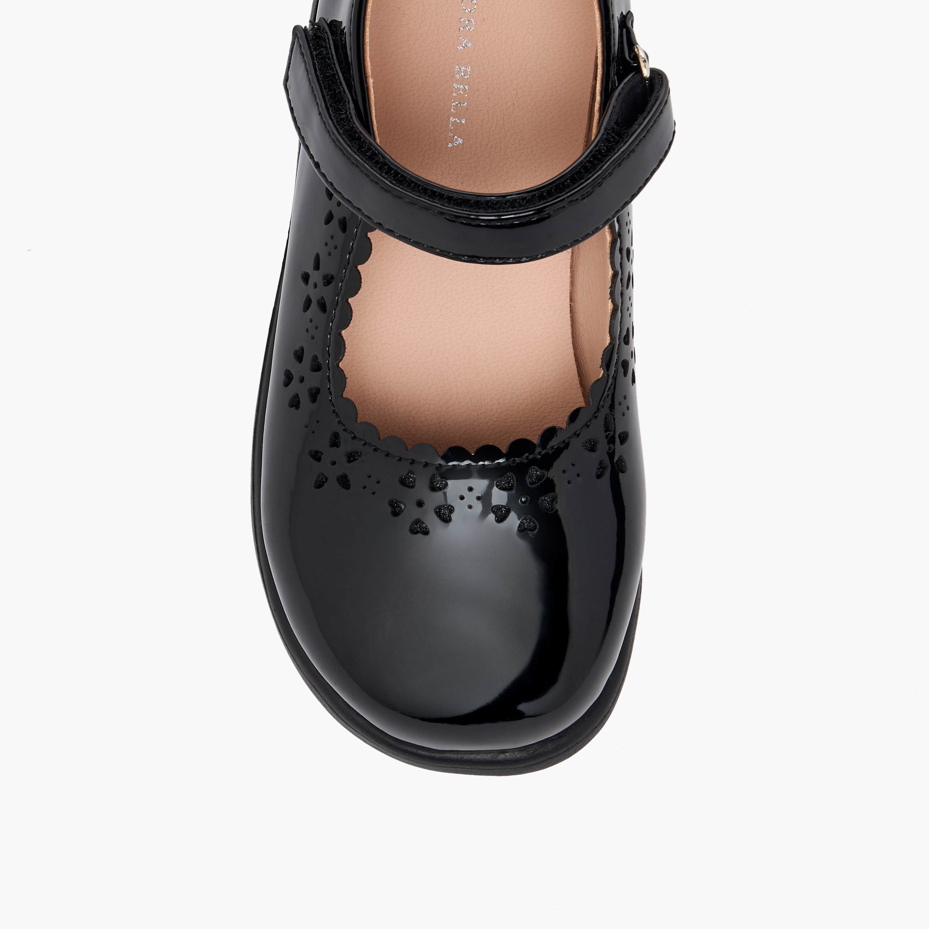 حذاء مدرسي بشريط إغلاق للبنات من فلورا بيلا-girls-shoes-maryjanes-image-7