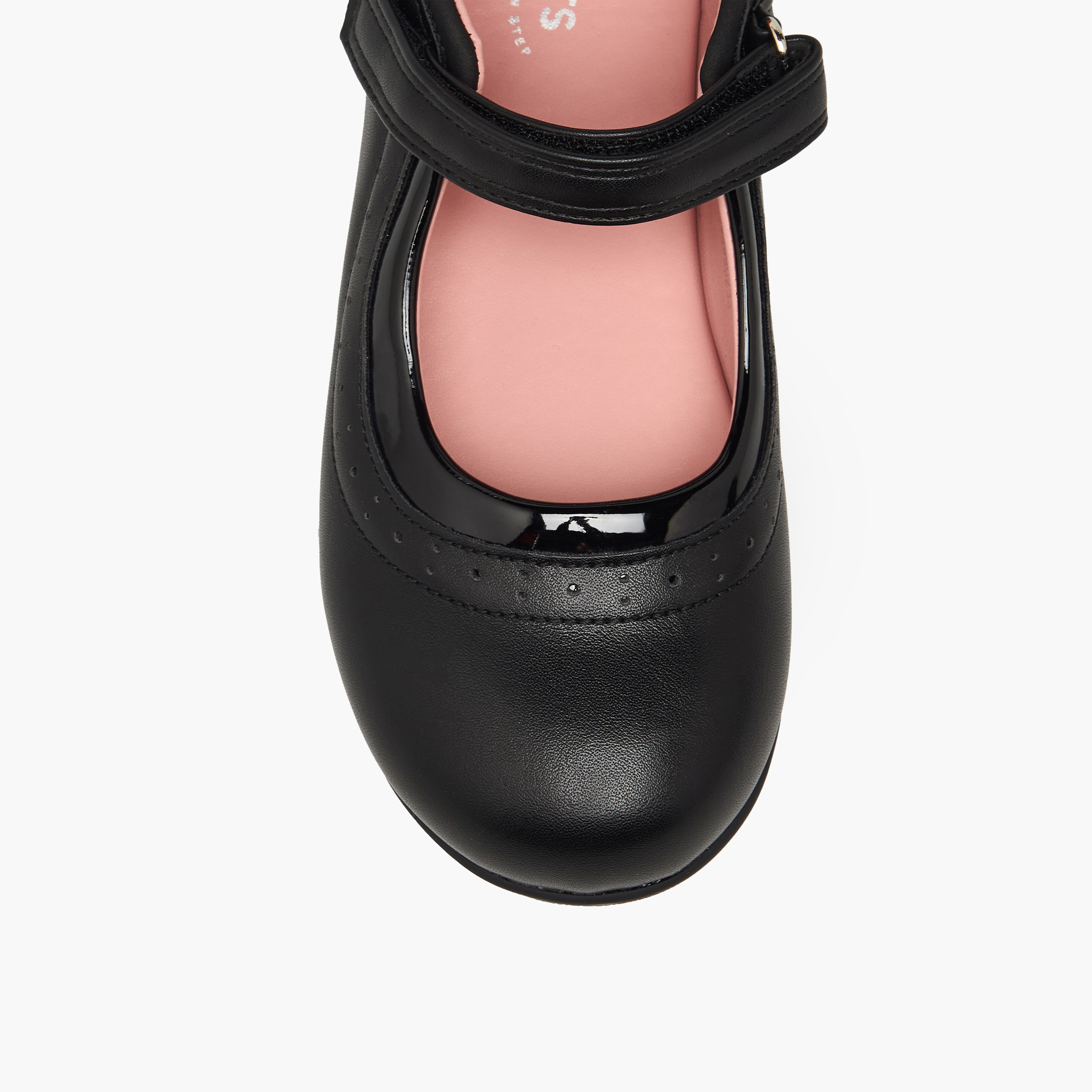 حذاء مدرسي للفتيات بشريط لاصق من جونيوز-girls-shoes-maryjanes-image-3