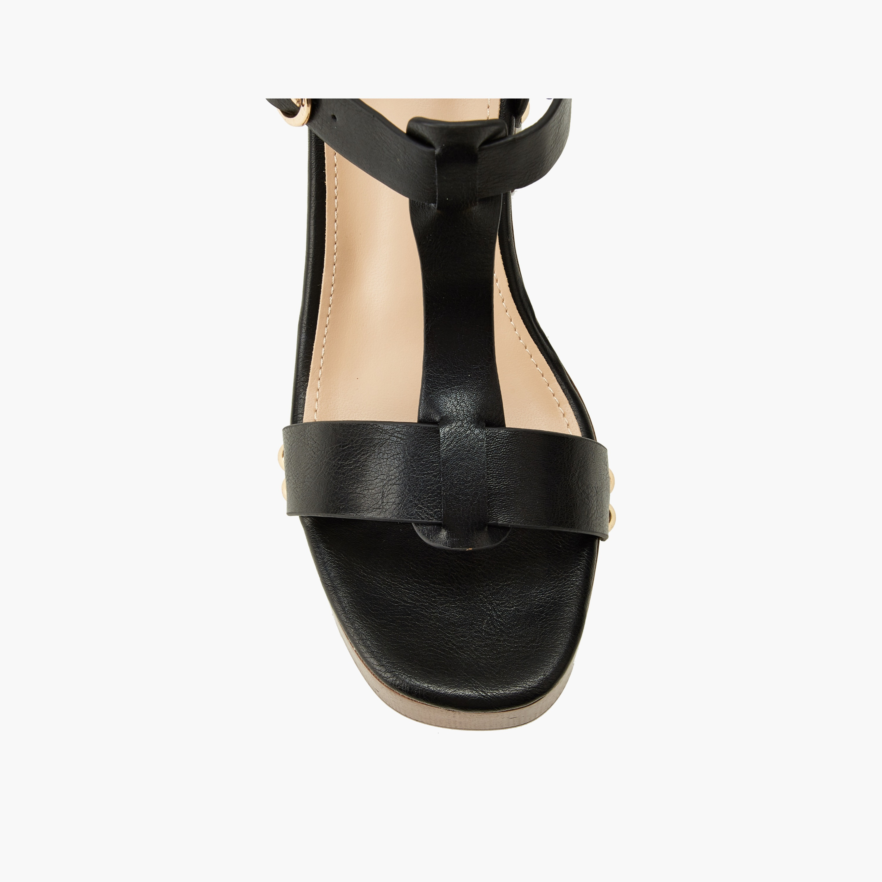 صندل للنساء بارز الملمس بكعب عريض من شورستيب-women-shoes-sandals-heeled-image-4