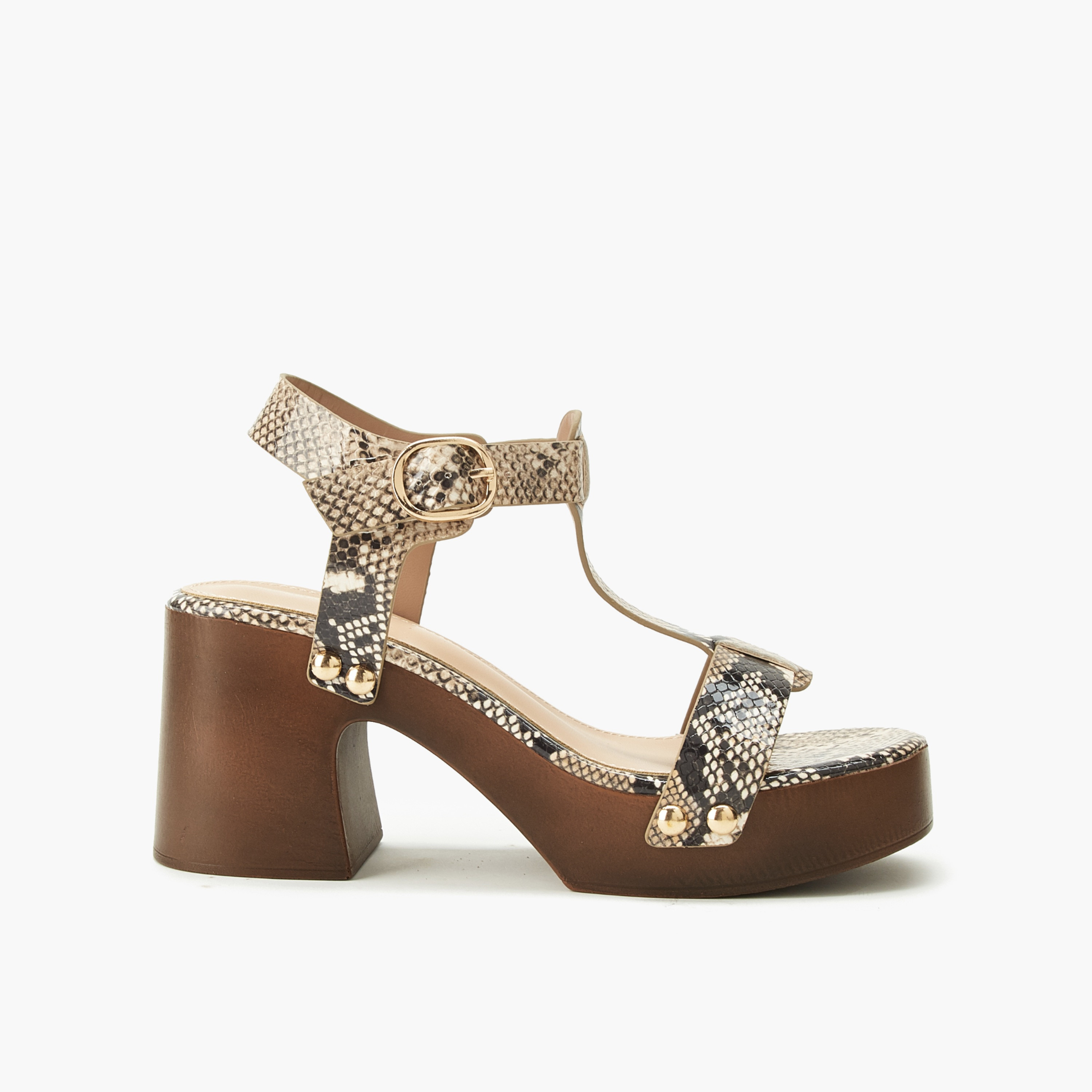 Surestep Women Textured Block Heel Sandals-women-shoes-sandals-heeled-image-3