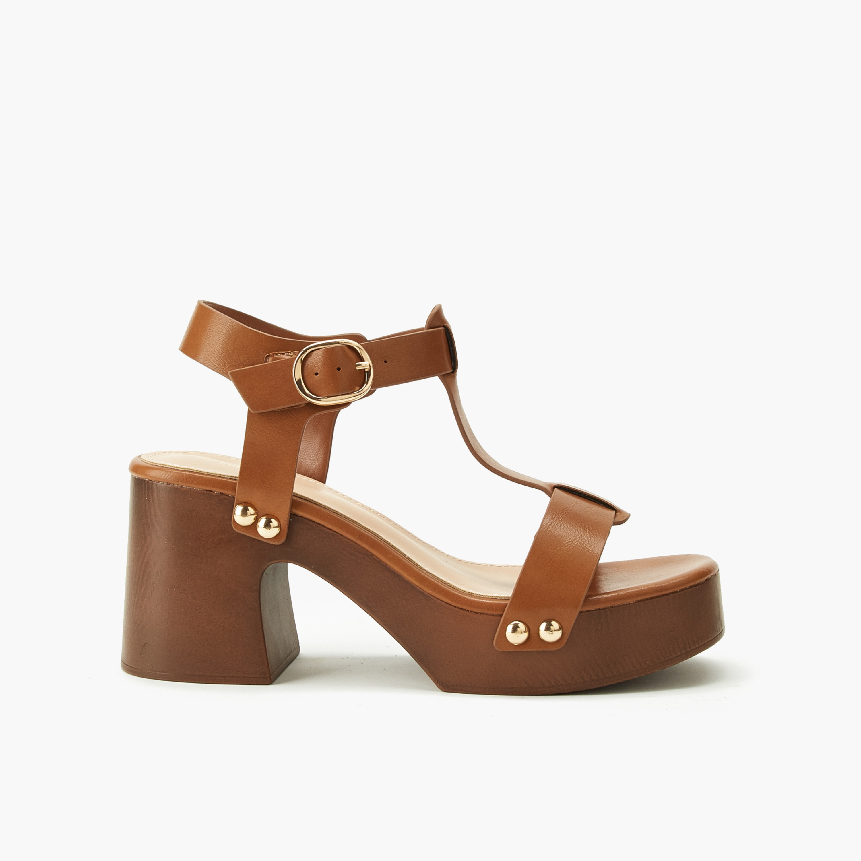 Surestep Women Textured Block Heel Sandals-women-shoes-sandals-heeled-image-3