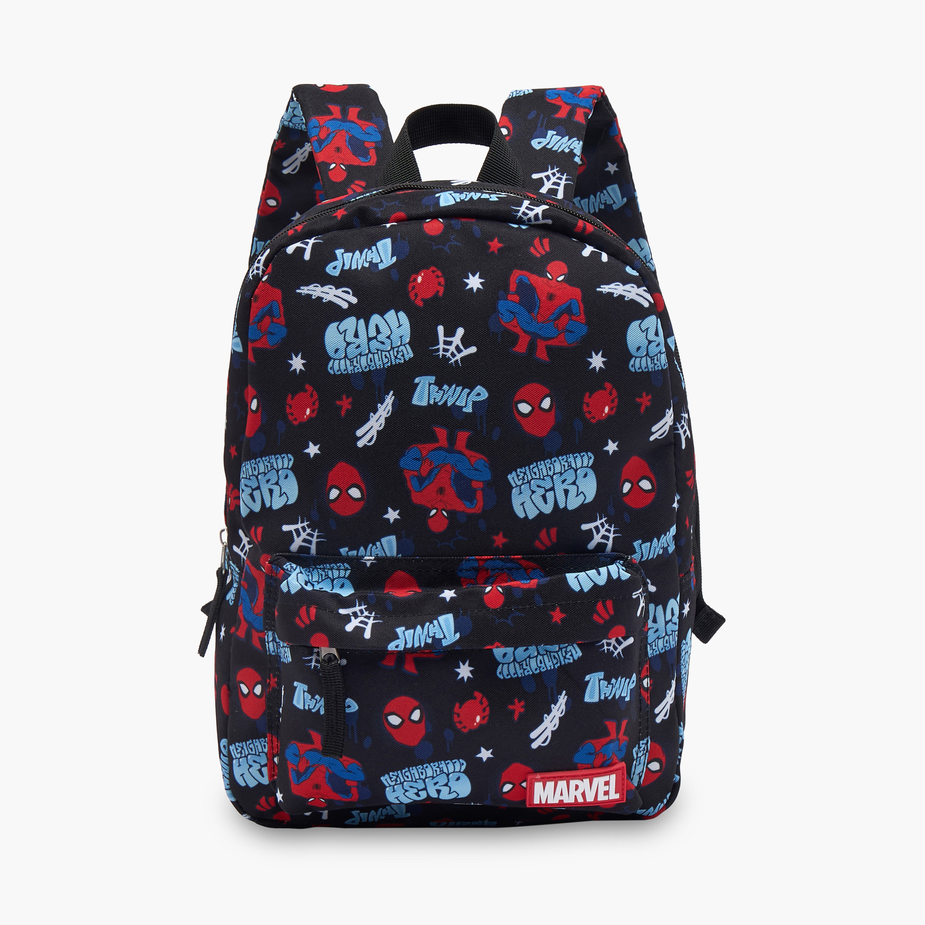 شنطة ظهر مدرسية بأحزمة كتف قابلة للتعديل وطبعات سبايدرمان للأولاد بعمر 8-13 سنة -boys-accessories-bagsandbackpacks-image-1