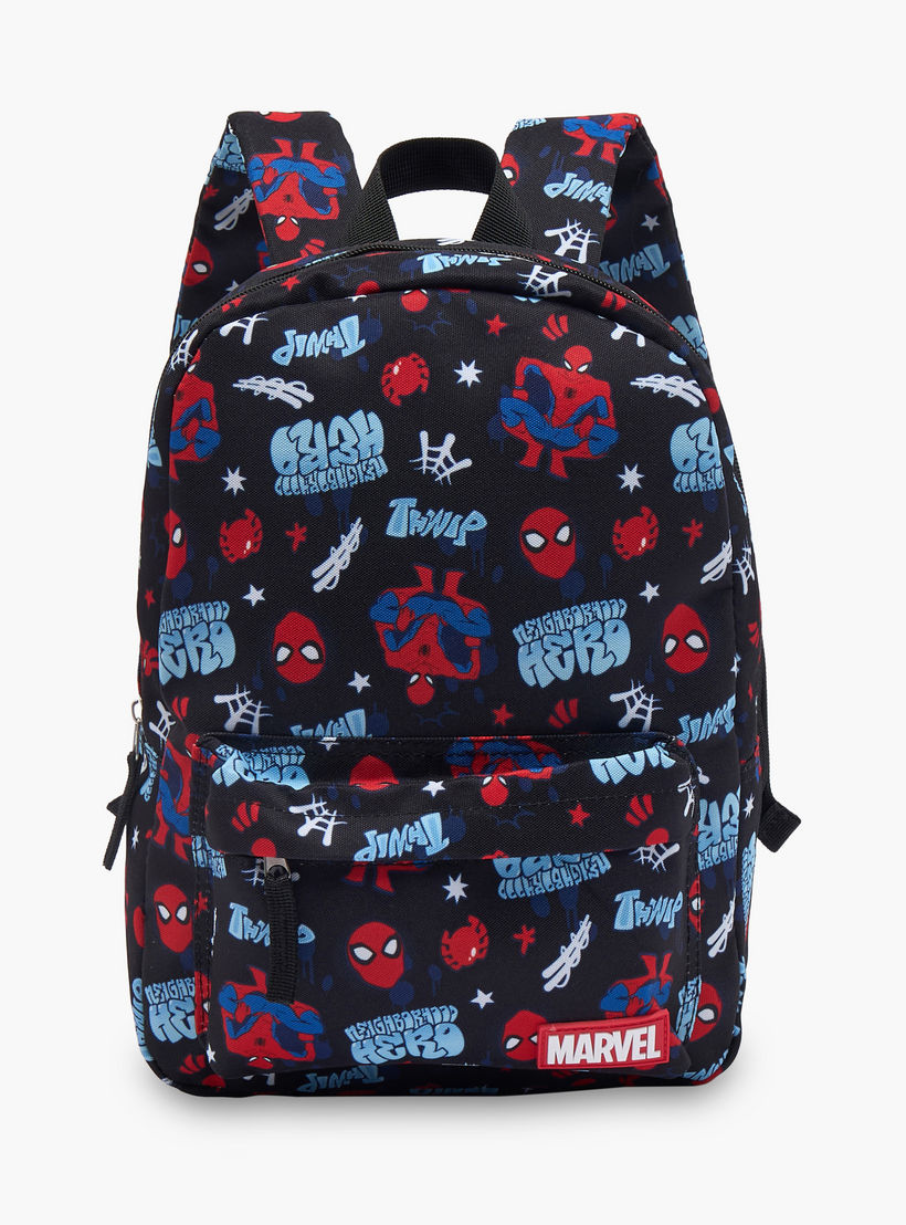 شنطة ظهر مدرسية بأحزمة كتف قابلة للتعديل وطبعات سبايدرمان للأولاد بعمر 8-13 سنة -boys-accessories-bagsandbackpacks-image-1