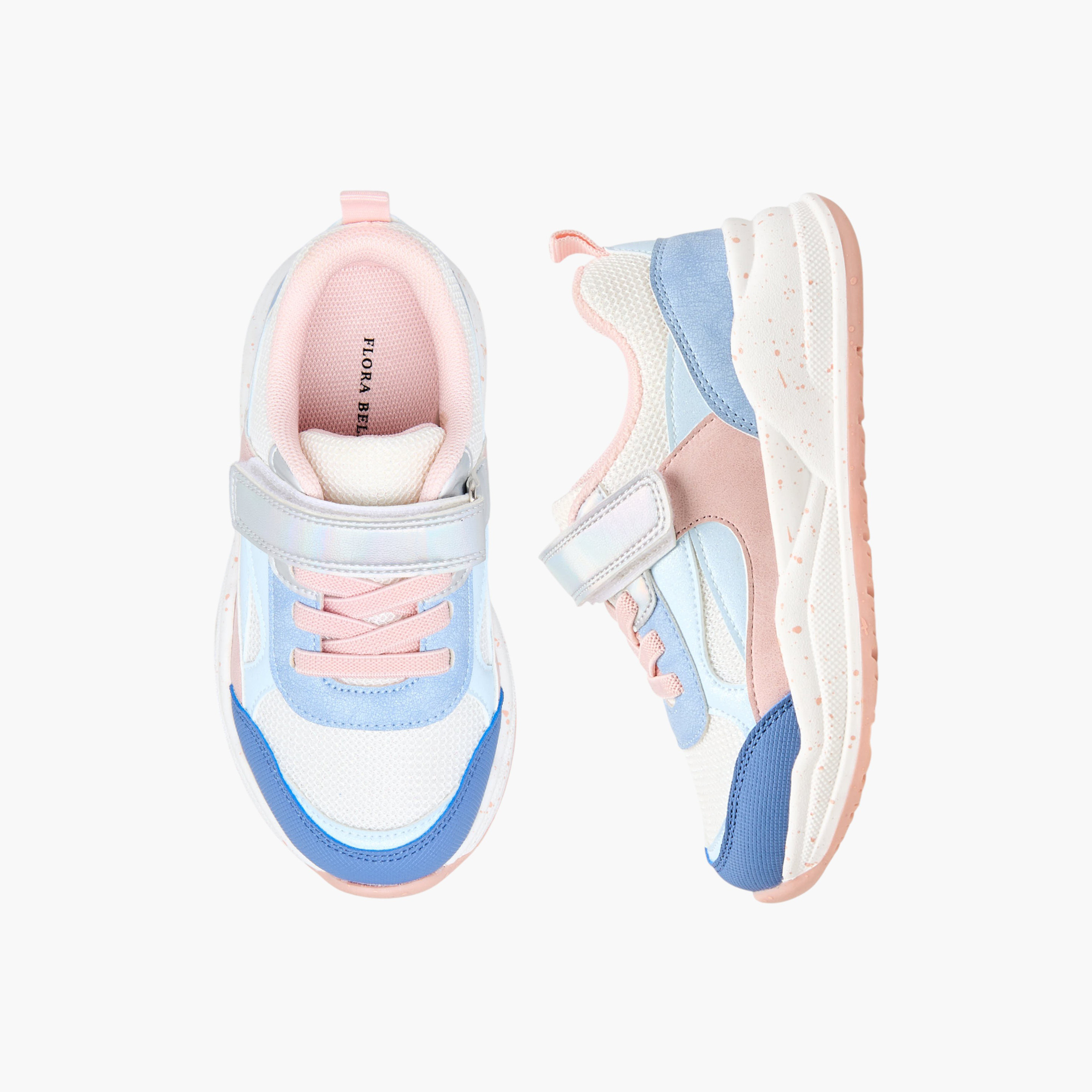 Flora Bella Girls Hook and Loop Ankle Sneakers-girls-shoes-sneakers-image-1