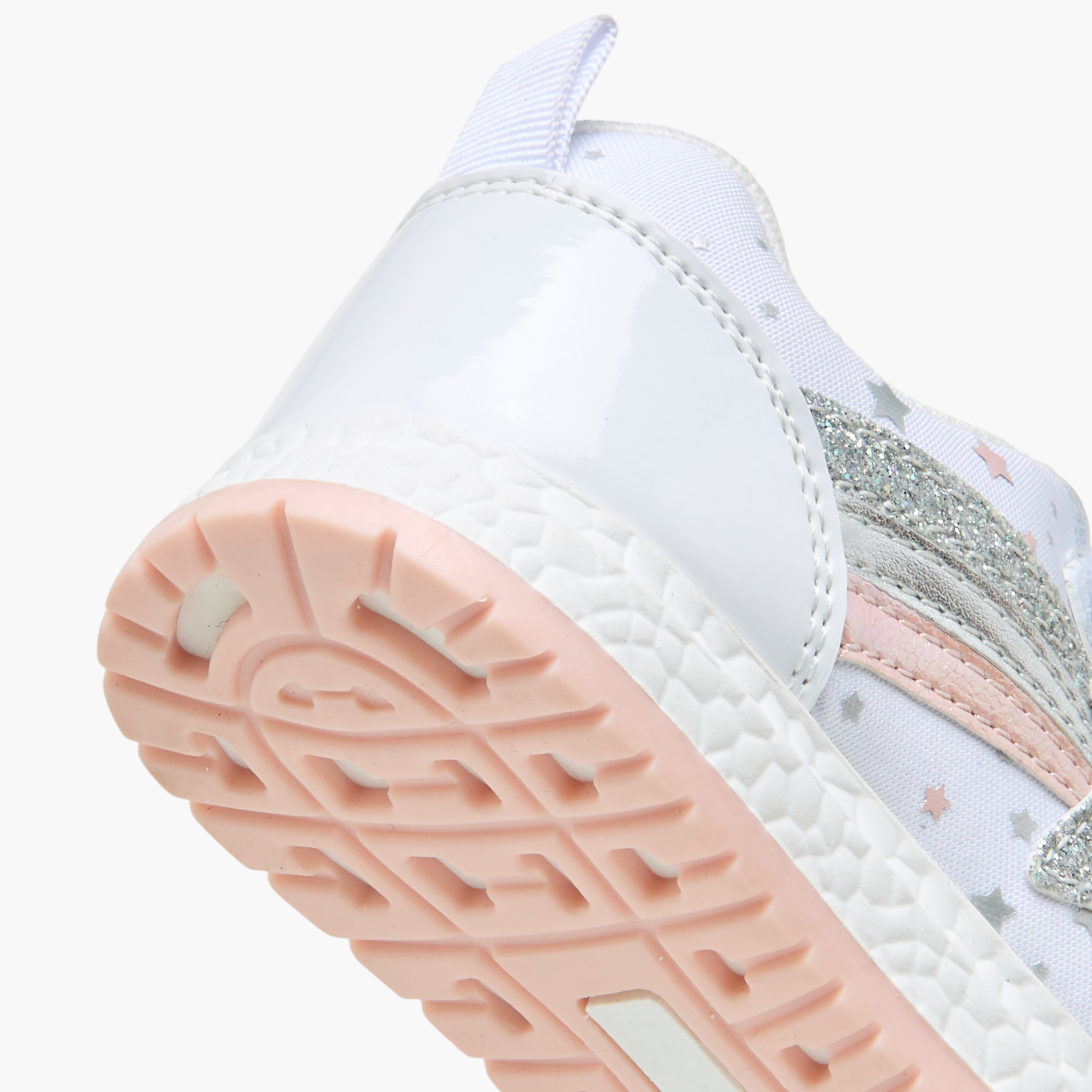 Flora Bella Embellished Star Applique Sneakers with Hook and Loop Closure-girls-shoes-sneakers-image-5