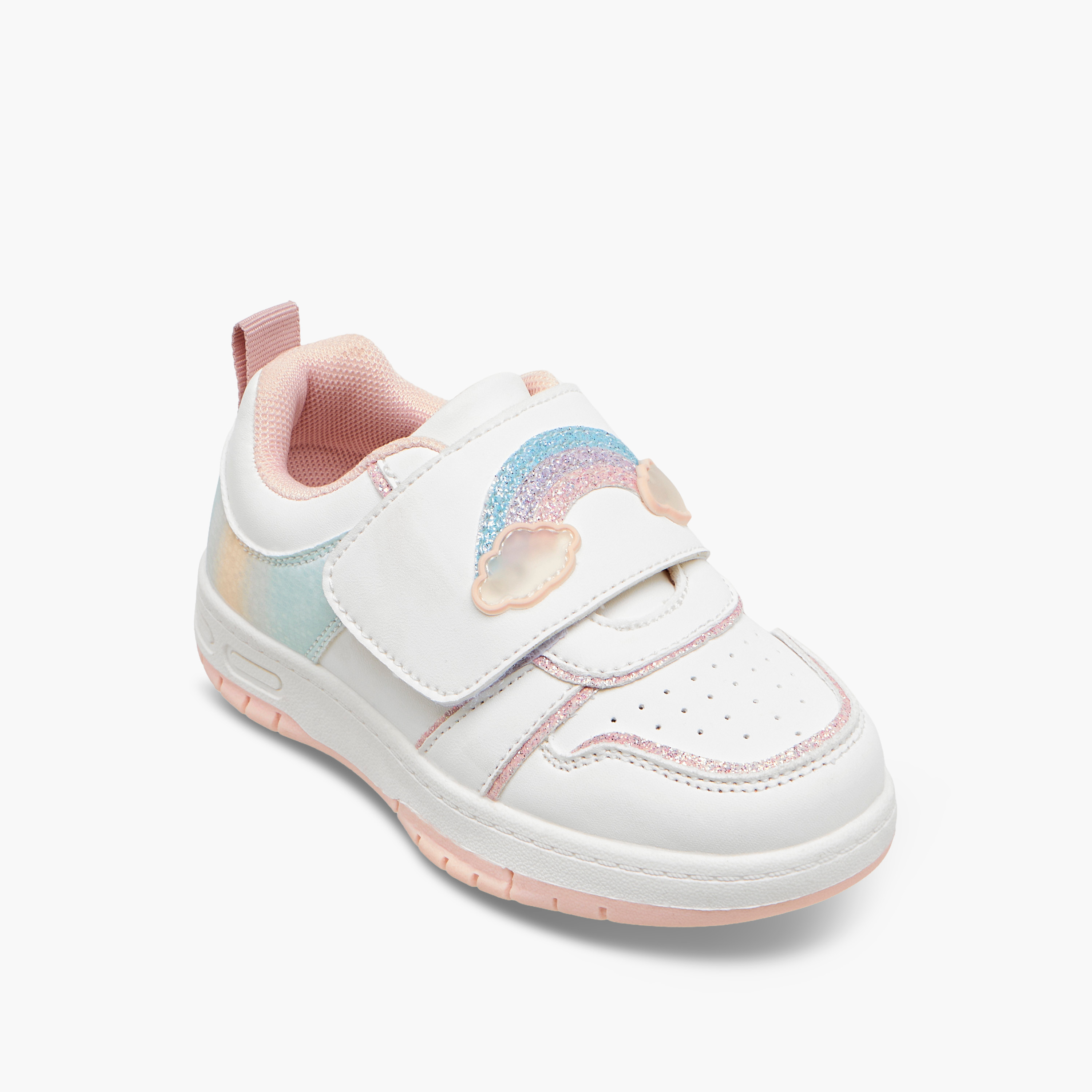 Juniors Girls Rainbow Embellished Hook & Loop Sneakers-girls-shoes-sneakers-image-2
