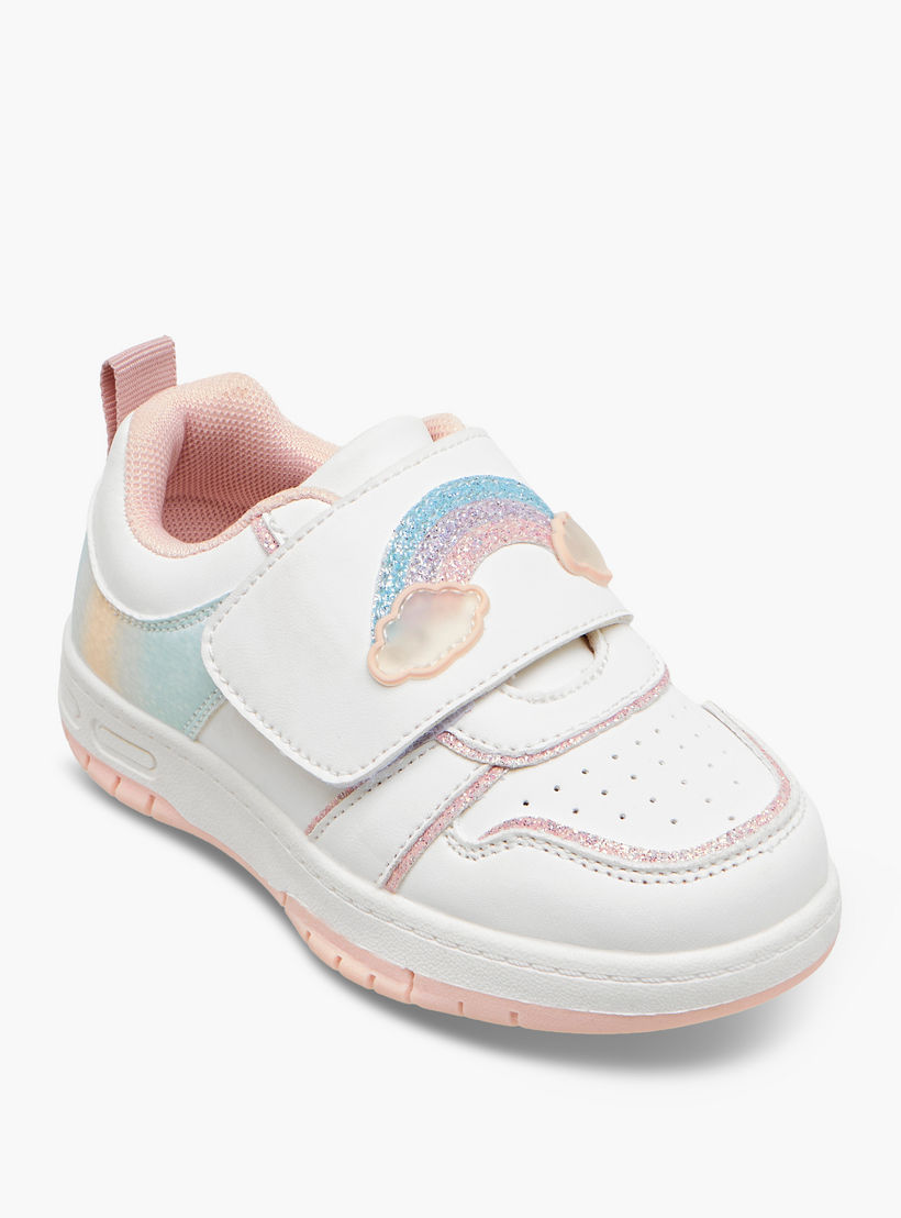 Juniors Girls Rainbow Embellished Hook & Loop Sneakers-girls-shoes-sneakers-image-2