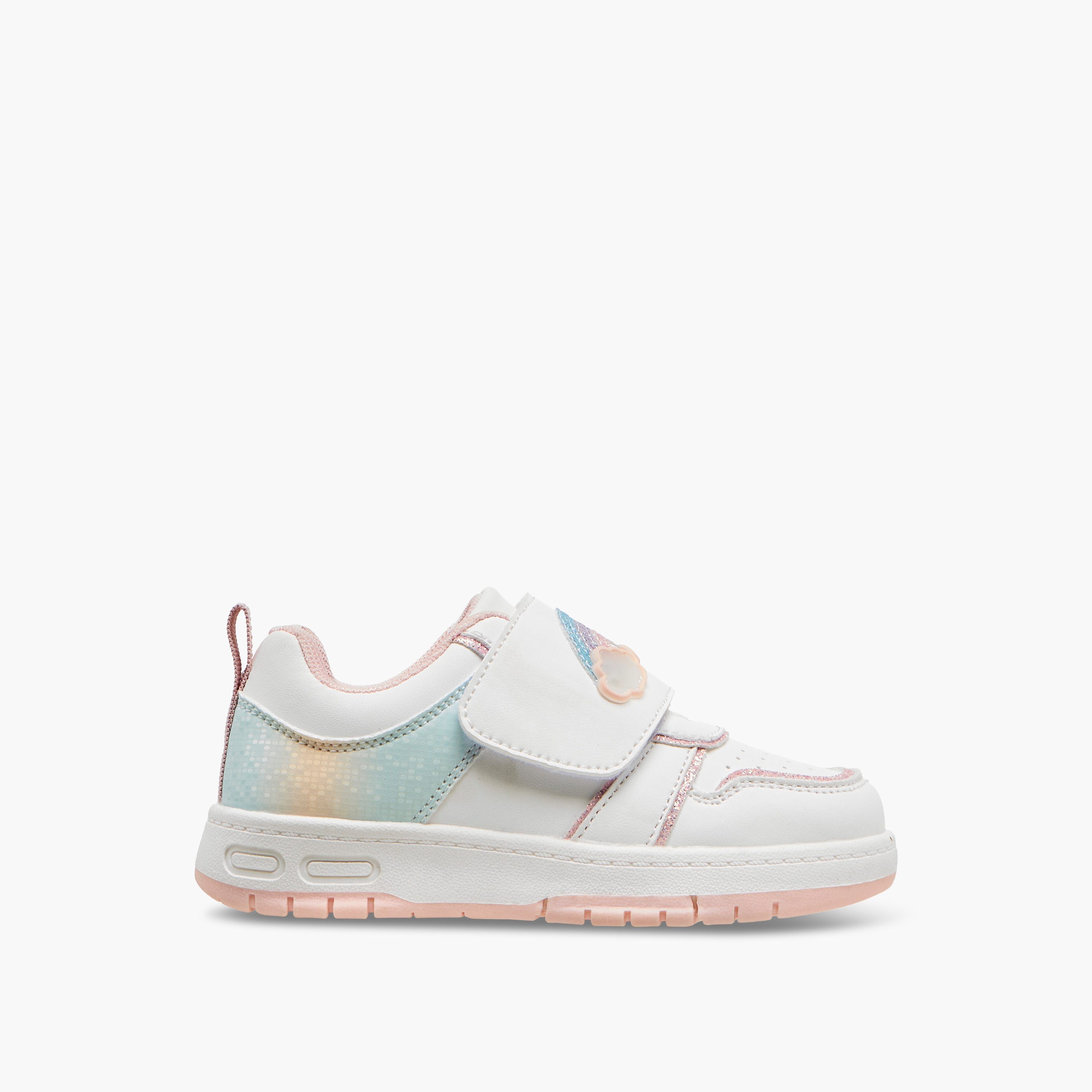 Juniors Girls Rainbow Embellished Hook & Loop Sneakers-girls-shoes-sneakers-image-3