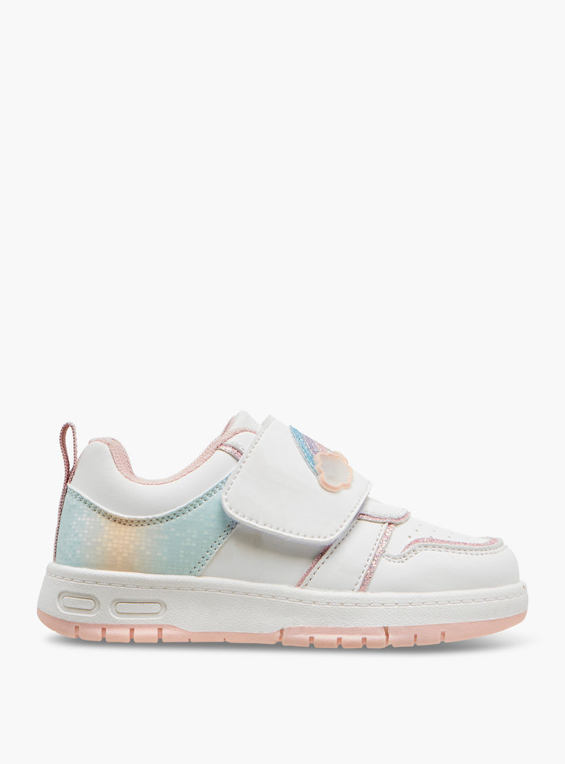 Juniors Girls Rainbow Embellished Hook & Loop Sneakers-girls-shoes-sneakers-image-3