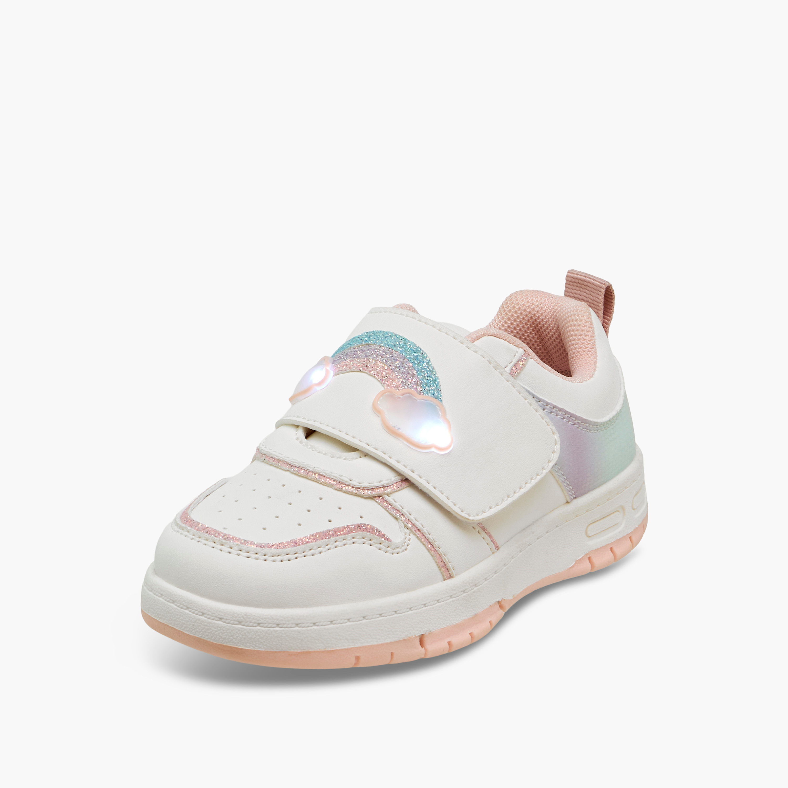 Juniors Girls Rainbow Embellished Hook & Loop Sneakers-girls-shoes-sneakers-image-6