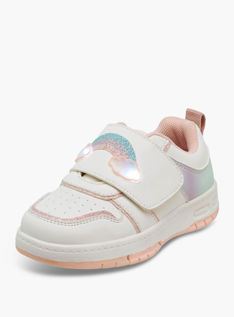 Juniors Girls Rainbow Embellished Hook & Loop Sneakers-girls-shoes-sneakers-image-6