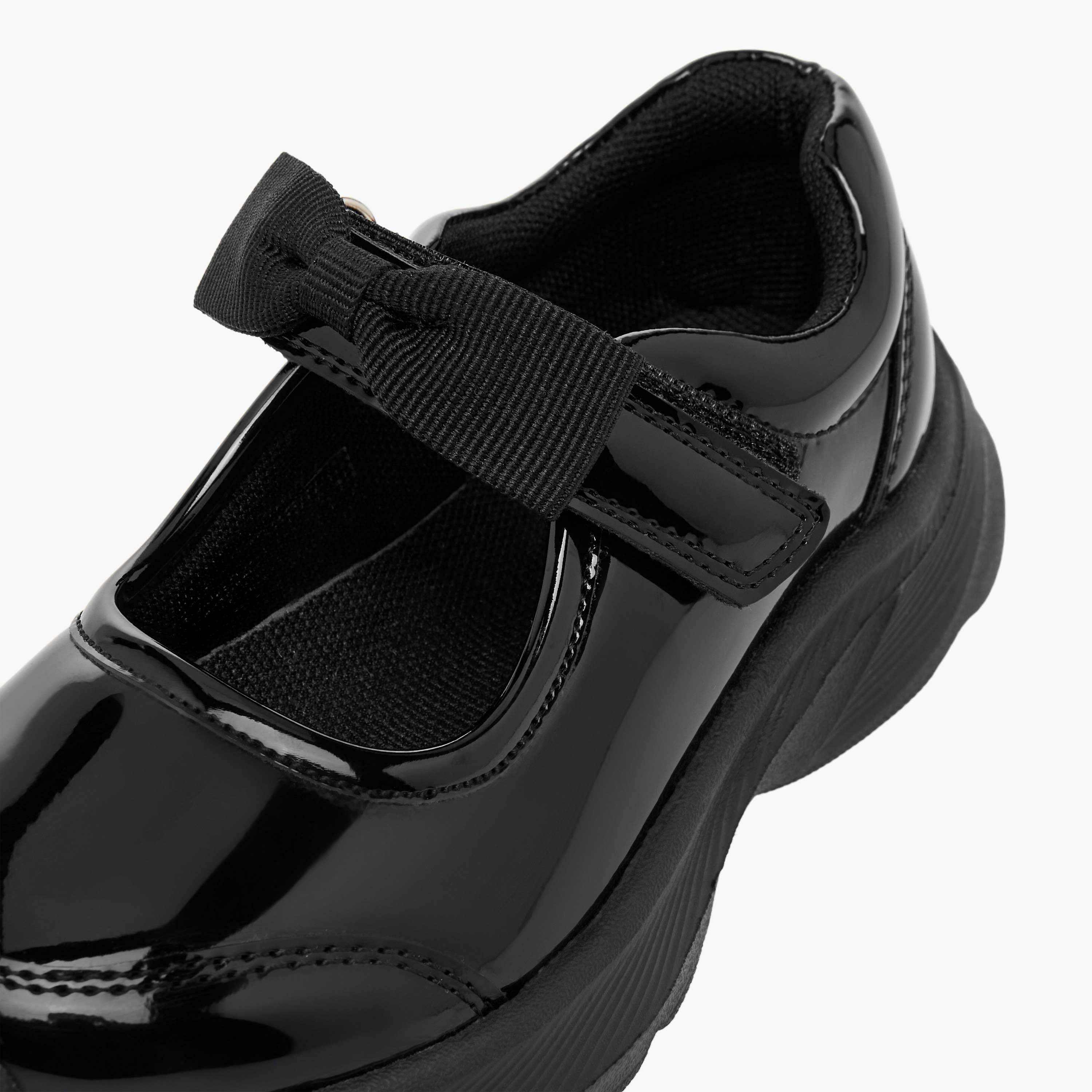 حذاء مدرسي بفيونكة وشريط إغلاق للبنات من فلورا بيلا-girls-shoes-maryjanes-image-8