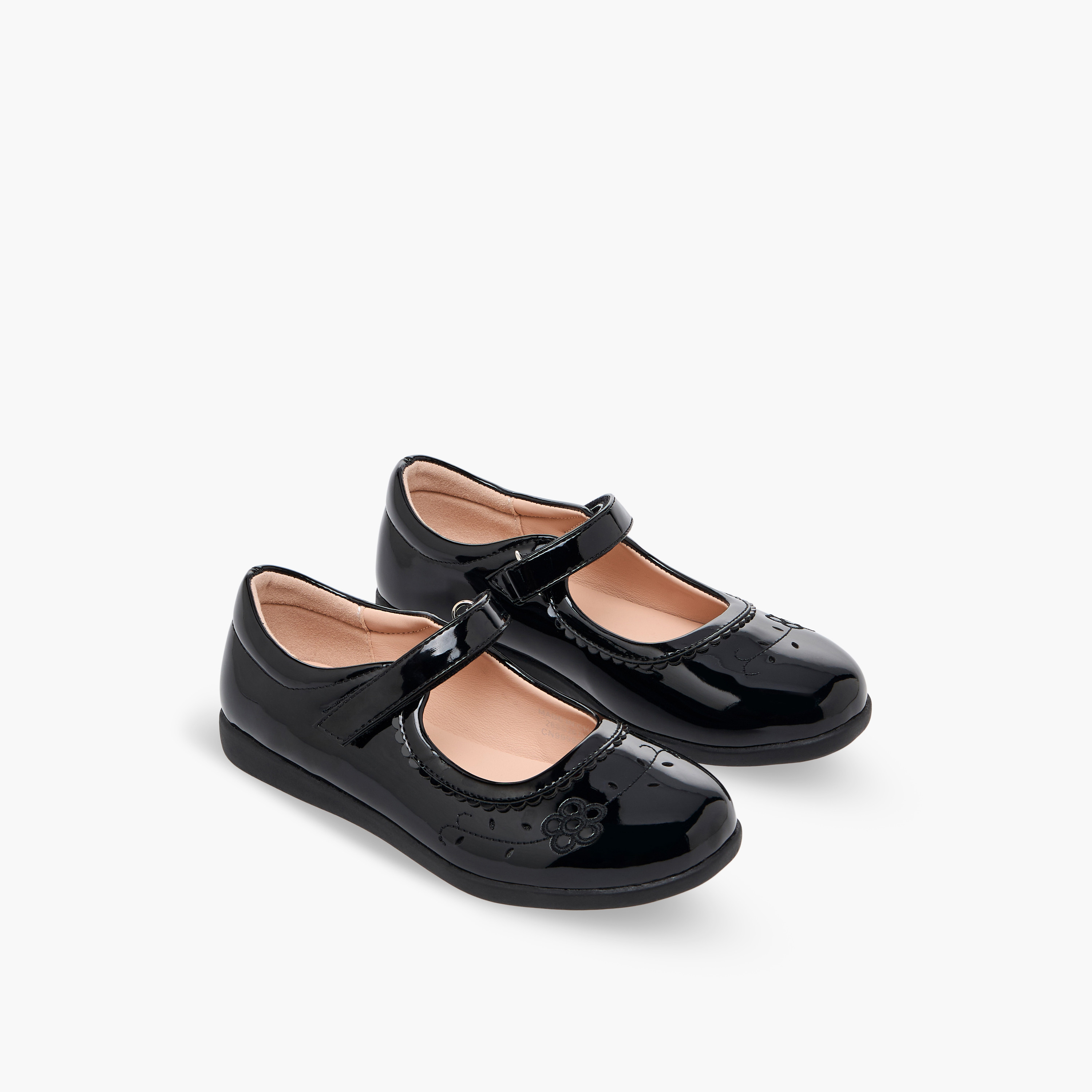 حذاء ماري جين مدرسي بشريط إغلاق لاصق للبنات من فلورا بيلا-girls-shoes-maryjanes-image-1