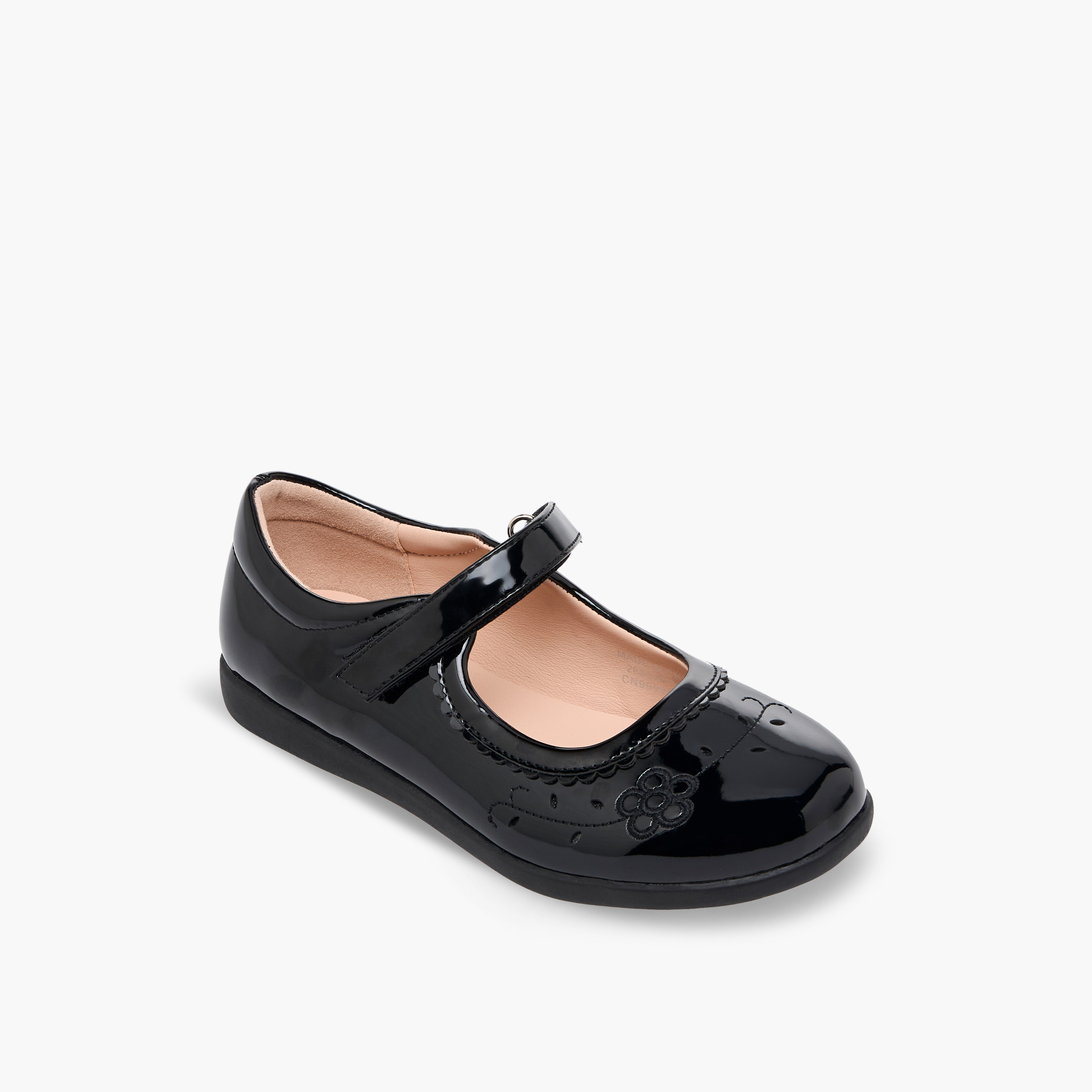 حذاء ماري جين مدرسي بشريط إغلاق لاصق للبنات من فلورا بيلا-girls-shoes-maryjanes-image-2