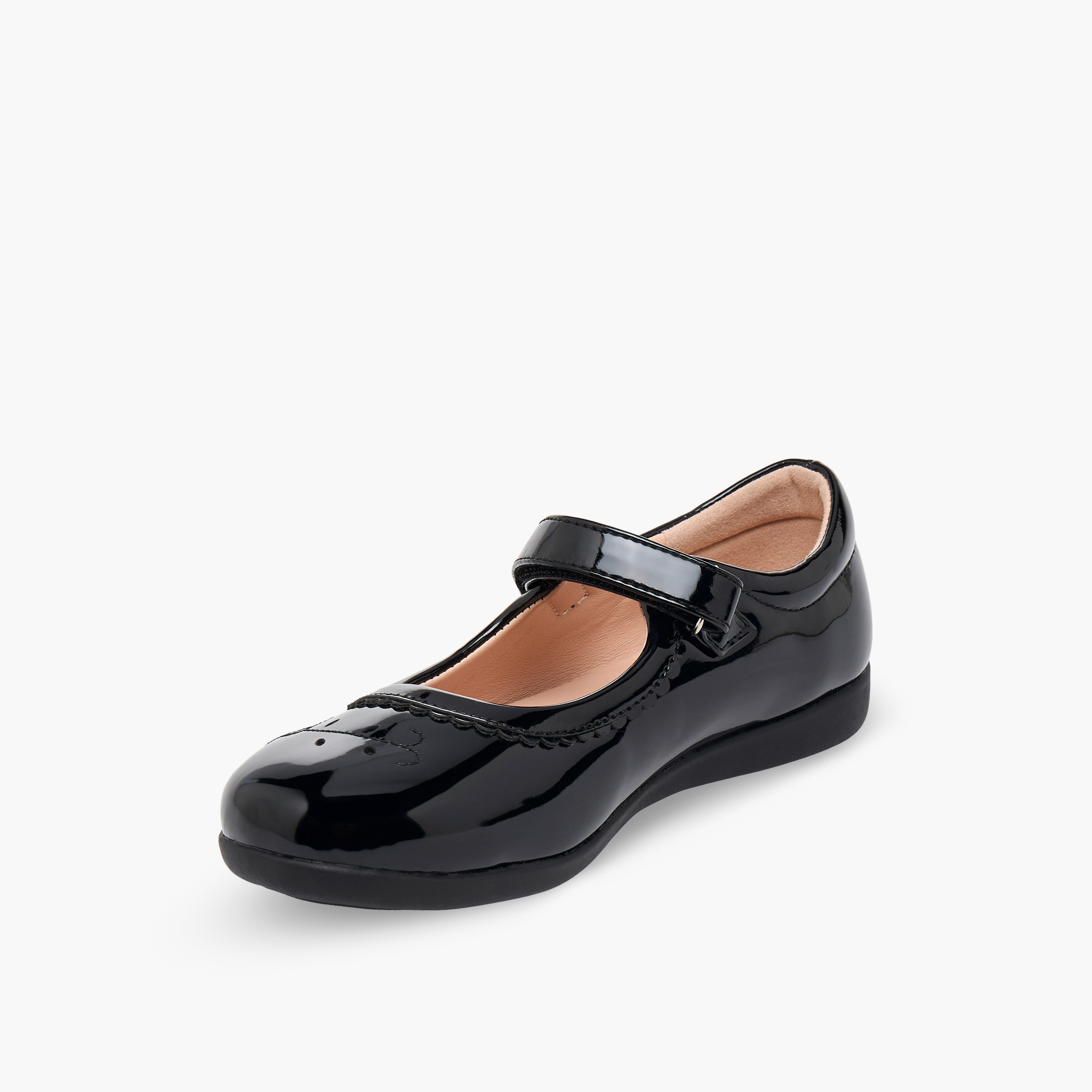 حذاء ماري جين مدرسي بشريط إغلاق لاصق للبنات من فلورا بيلا-girls-shoes-maryjanes-image-4