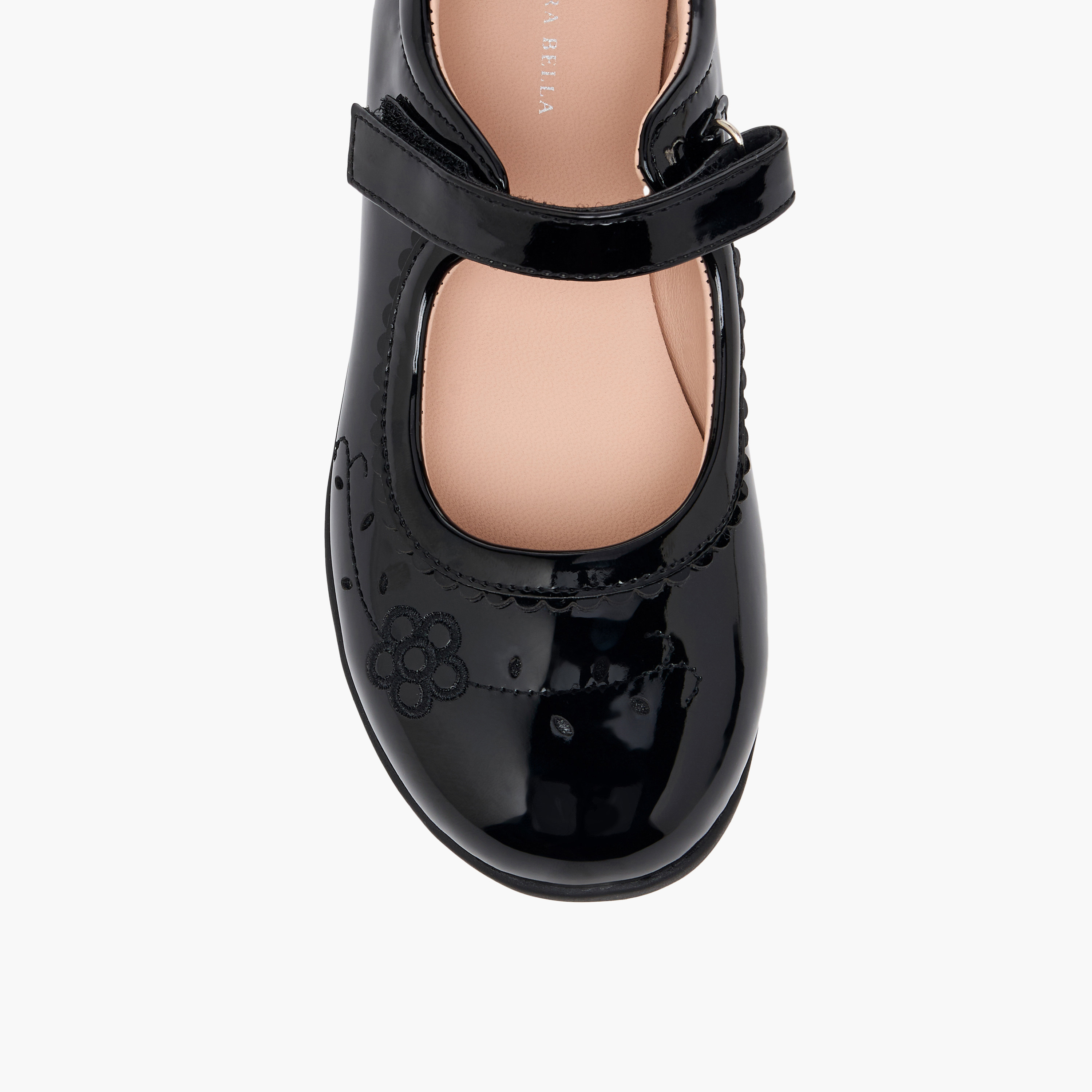 حذاء ماري جين مدرسي بشريط إغلاق لاصق للبنات من فلورا بيلا-girls-shoes-maryjanes-image-7