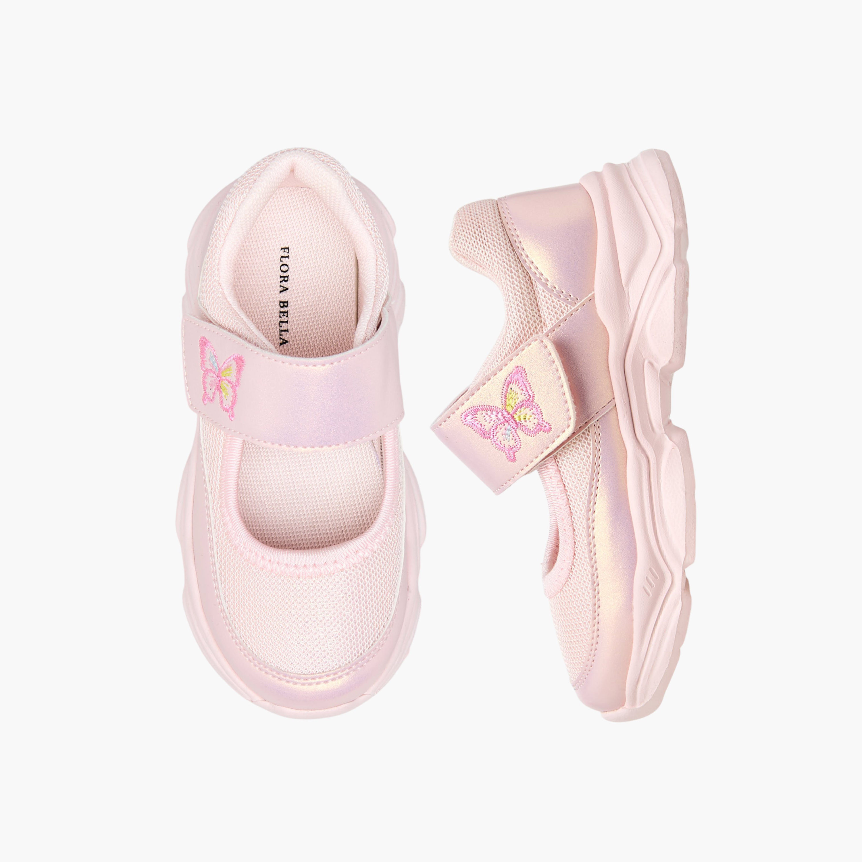 Flora Bella Girls Hook and Loop Ankle Sneakers-girls-shoes-sneakers-image-1