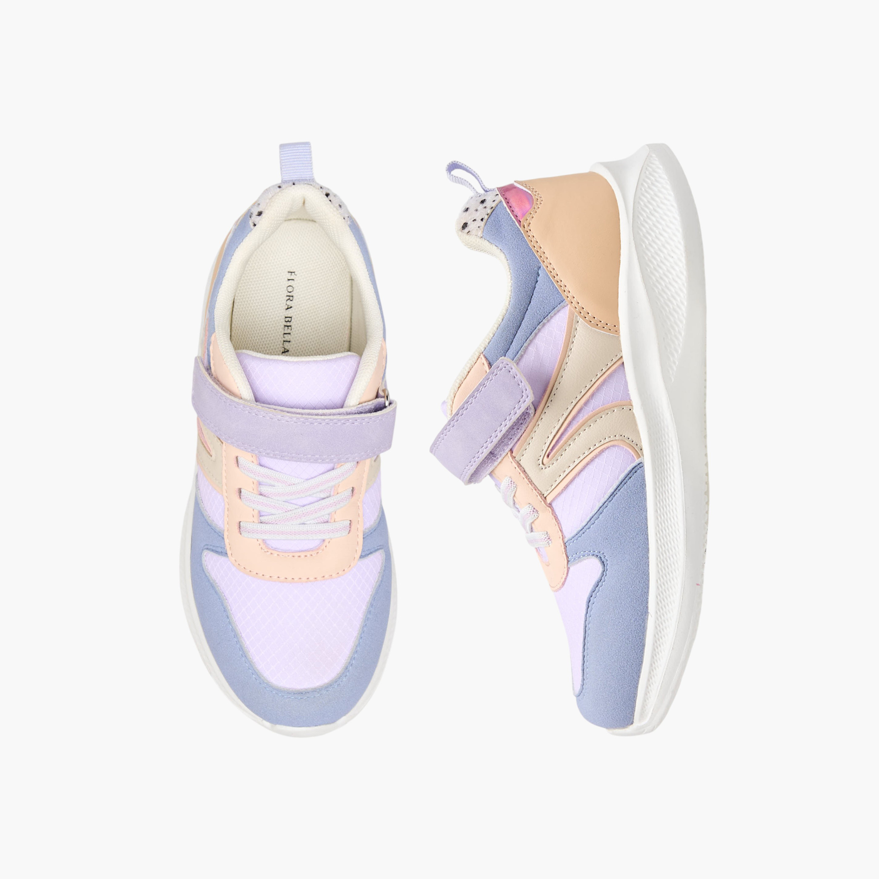 Flora Bella Girls Hook and Loop Ankle Sneakers-girls-shoes-sneakers-image-1