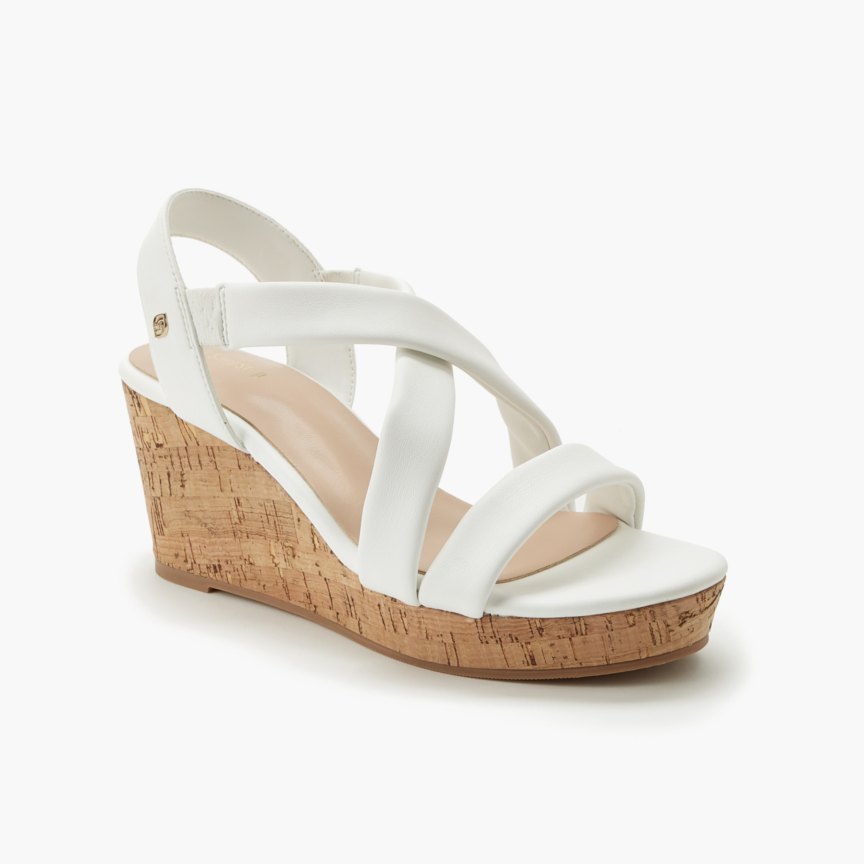 صندل للنساء بكعب ويدج وسيور متقاطعة من شور ستيب-women-shoes-sandals-heeled-image-2