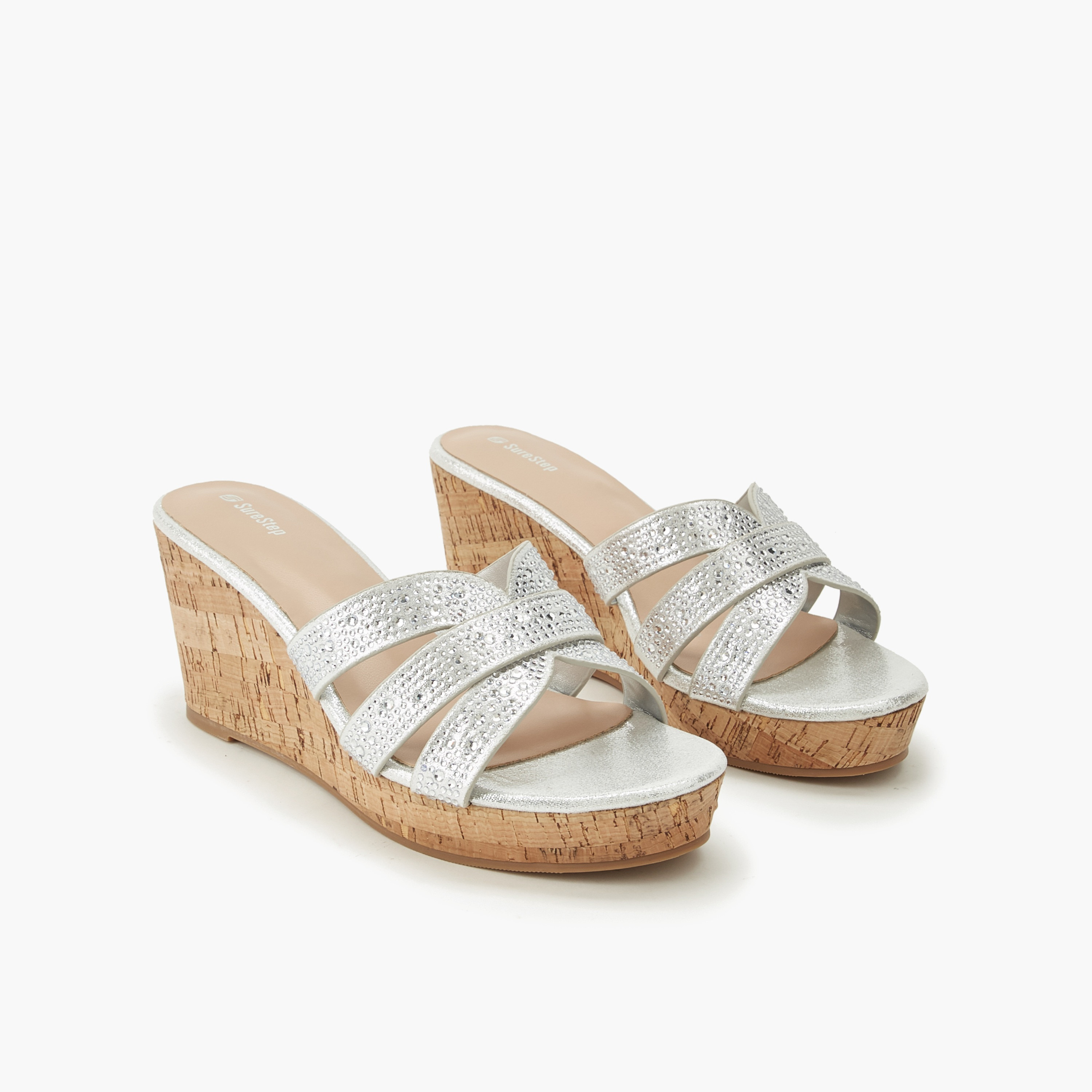 صندل للنساء بنعل ويدج مزين من شورستيب-women-shoes-sandals-heeled-image-1