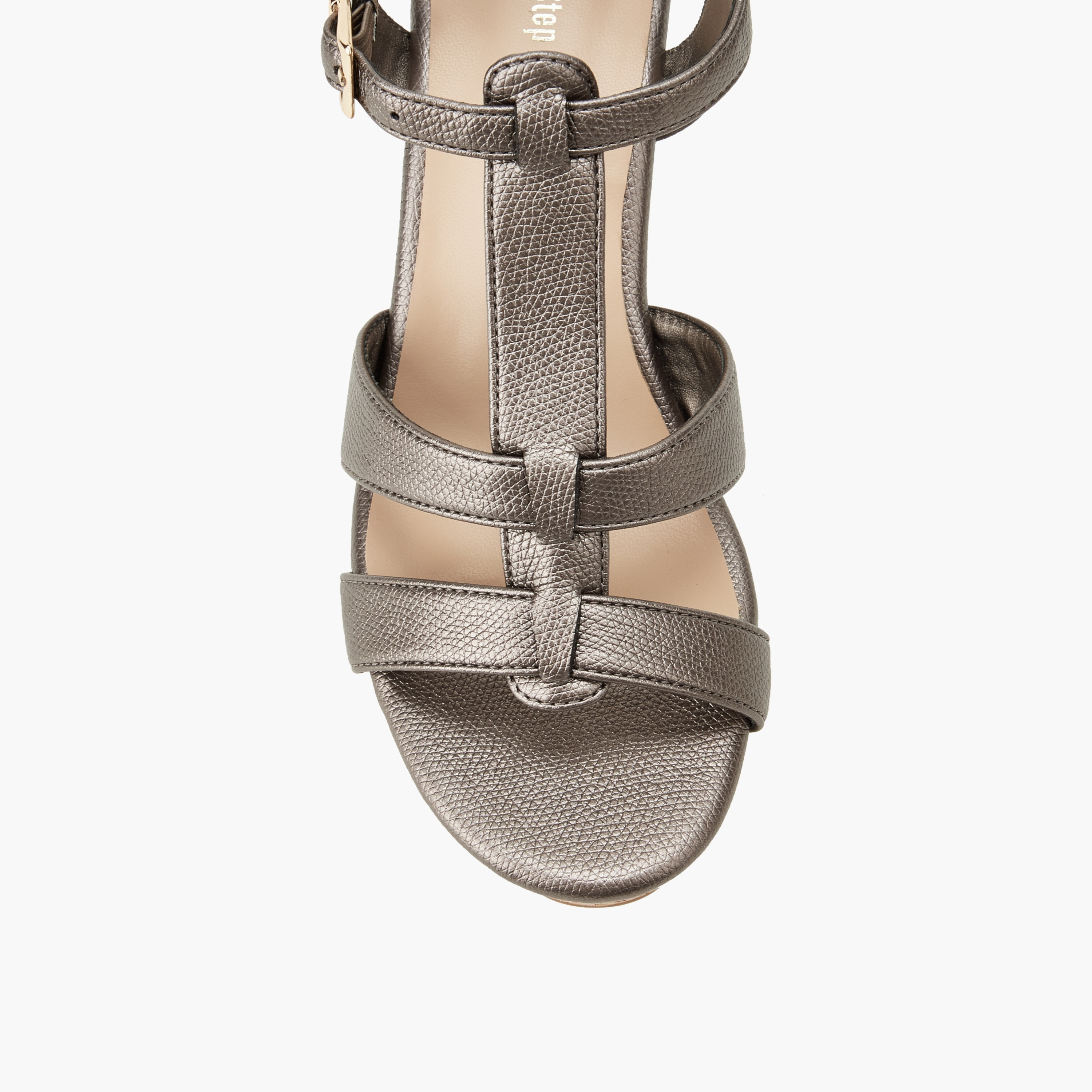 صندل ويدج للنساء بارز الملمس من شور ستيب-women-shoes-sandals-heeled-image-4