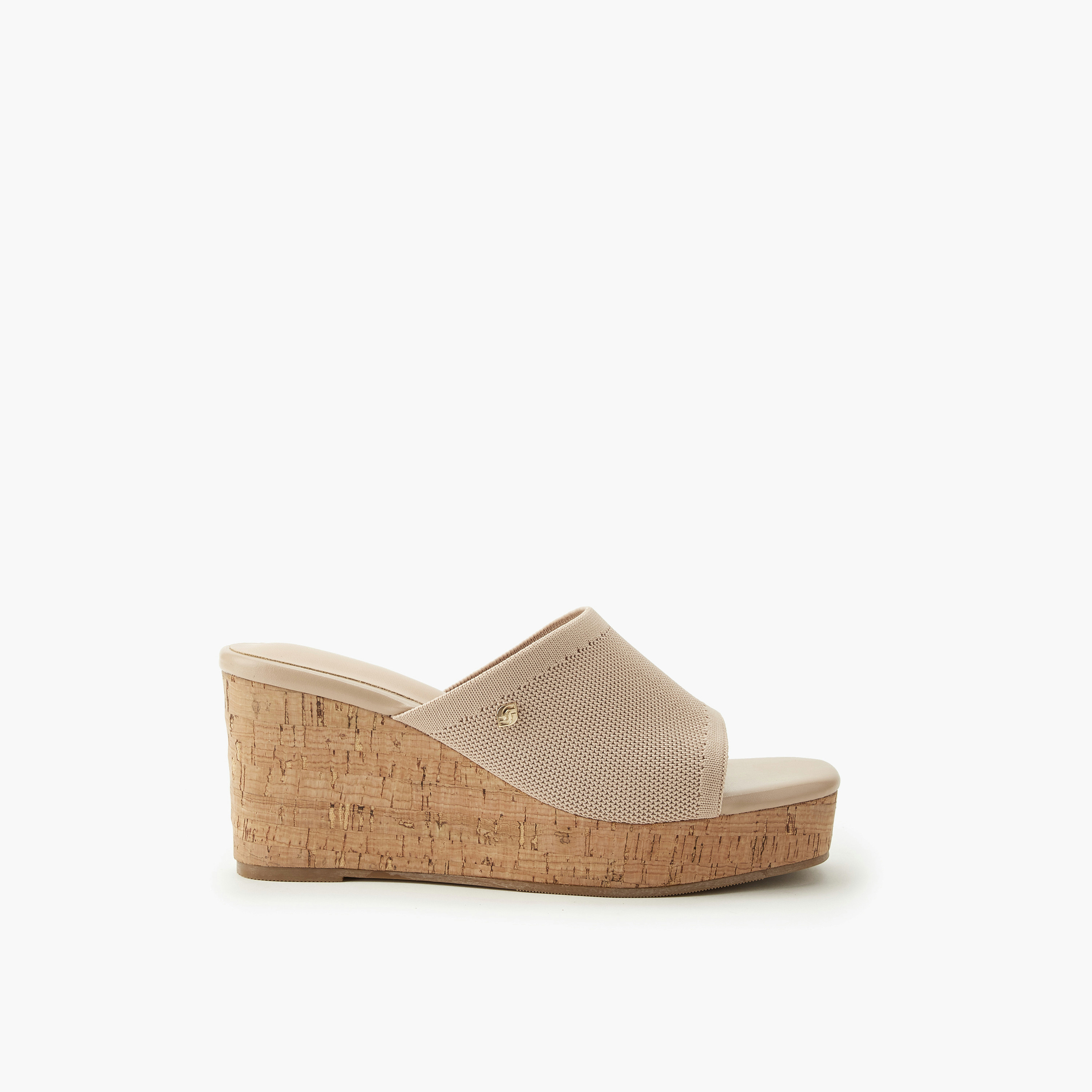 Surestep Women Textured Wedge Heel Sandals-women-shoes-sandals-heeled-image-3