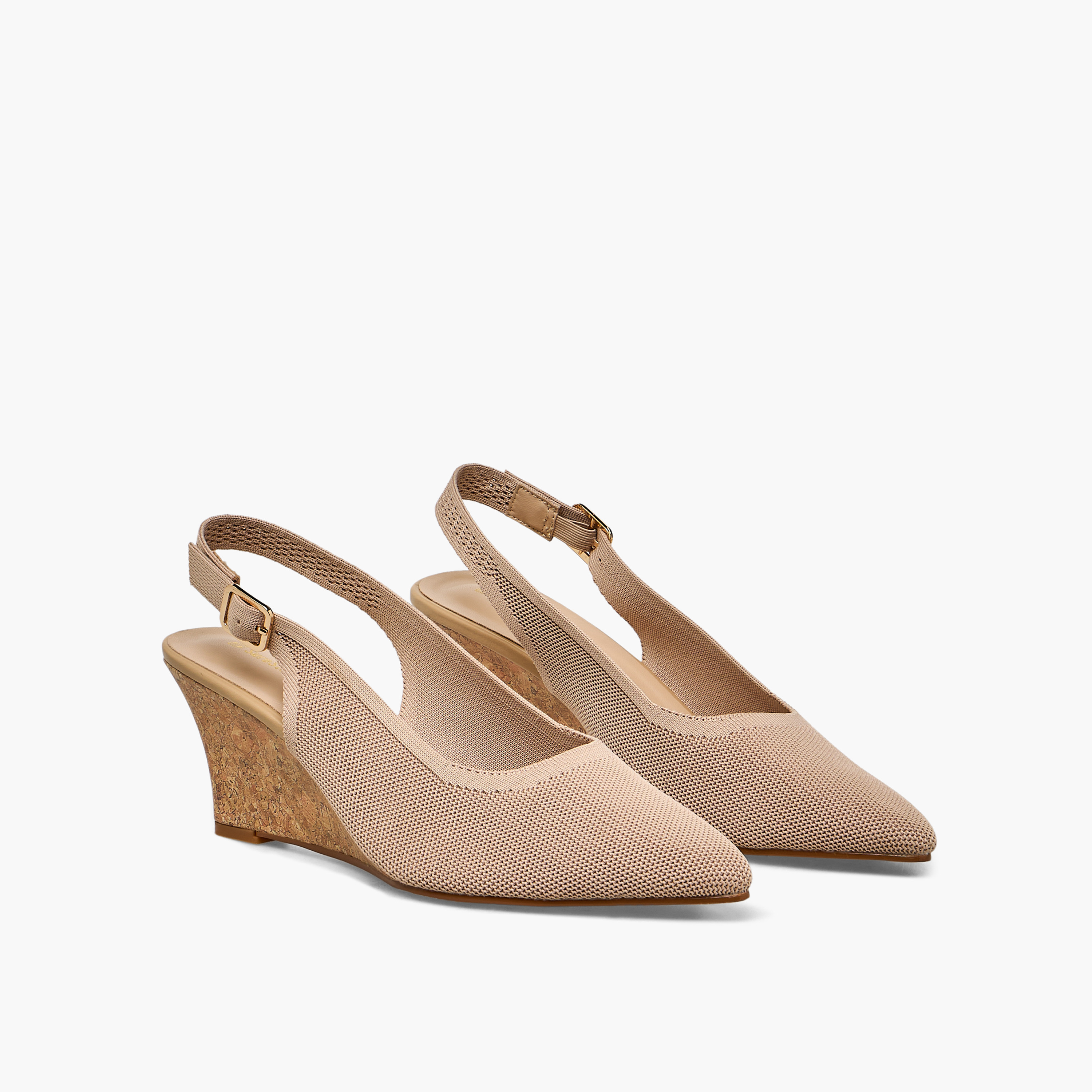 Surestep Women Textured Wedge Heel Sandals-women-shoes-sandals-heeled-image-1