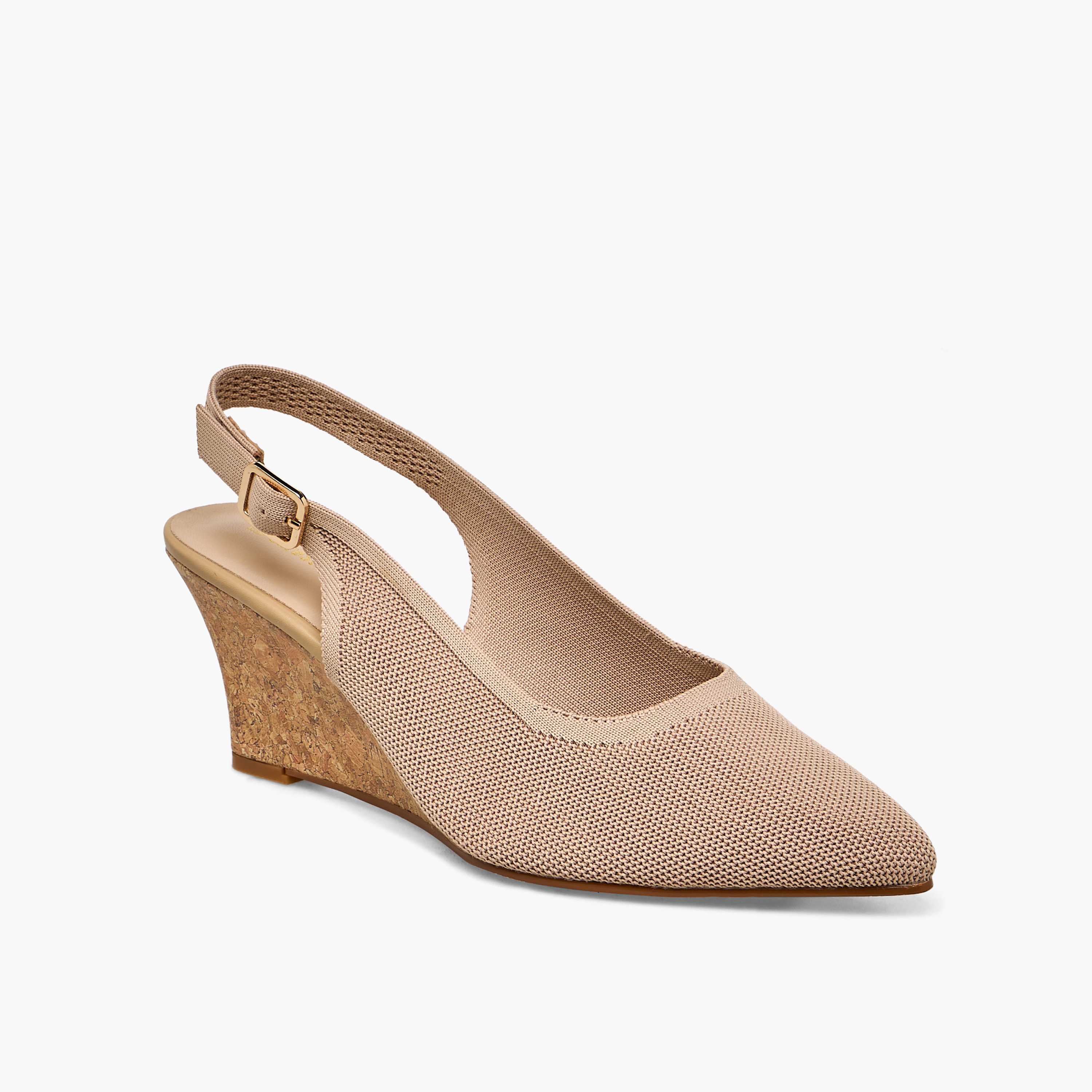 Surestep Women Textured Wedge Heel Sandals-women-shoes-sandals-heeled-image-2