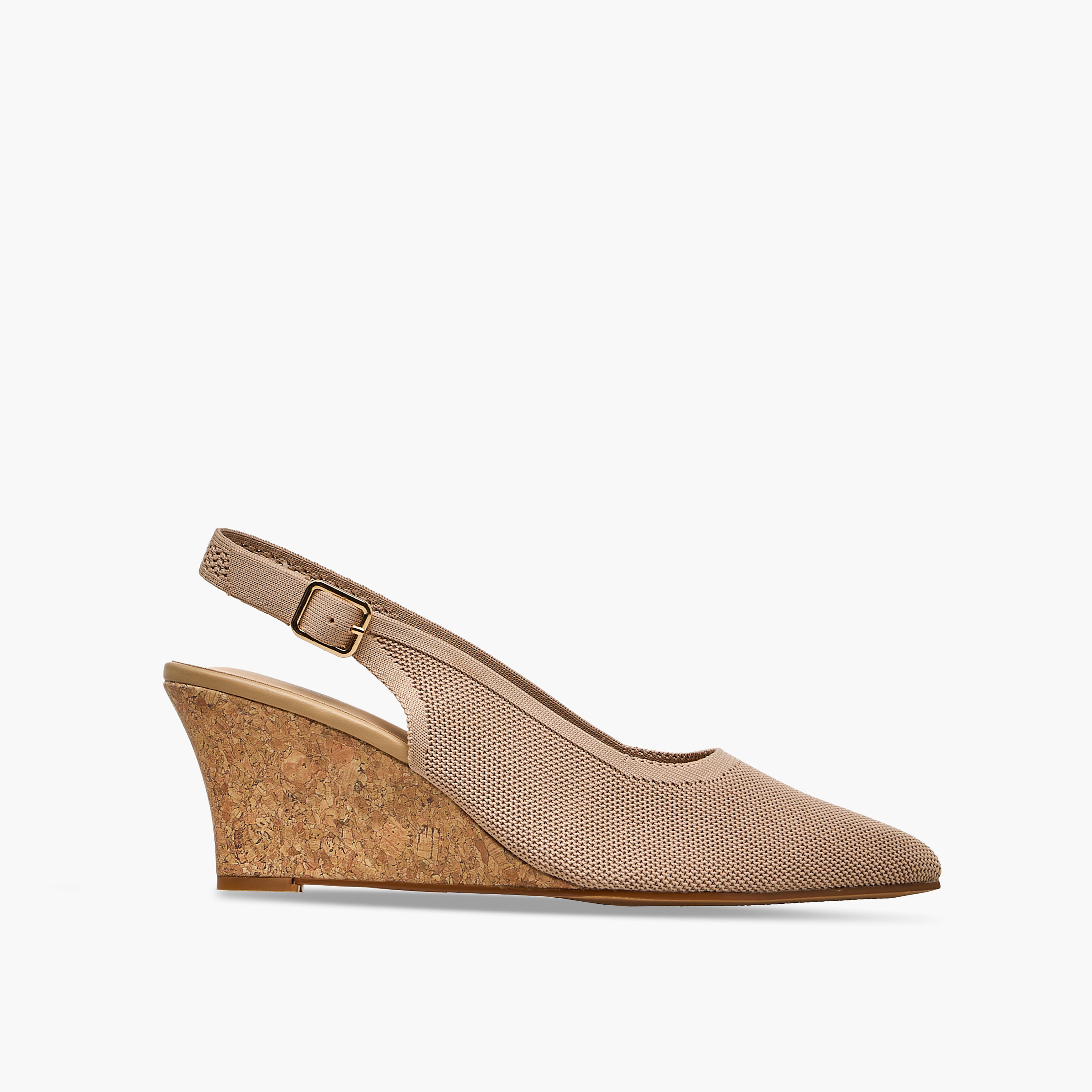 Surestep Women Textured Wedge Heel Sandals-women-shoes-sandals-heeled-image-3