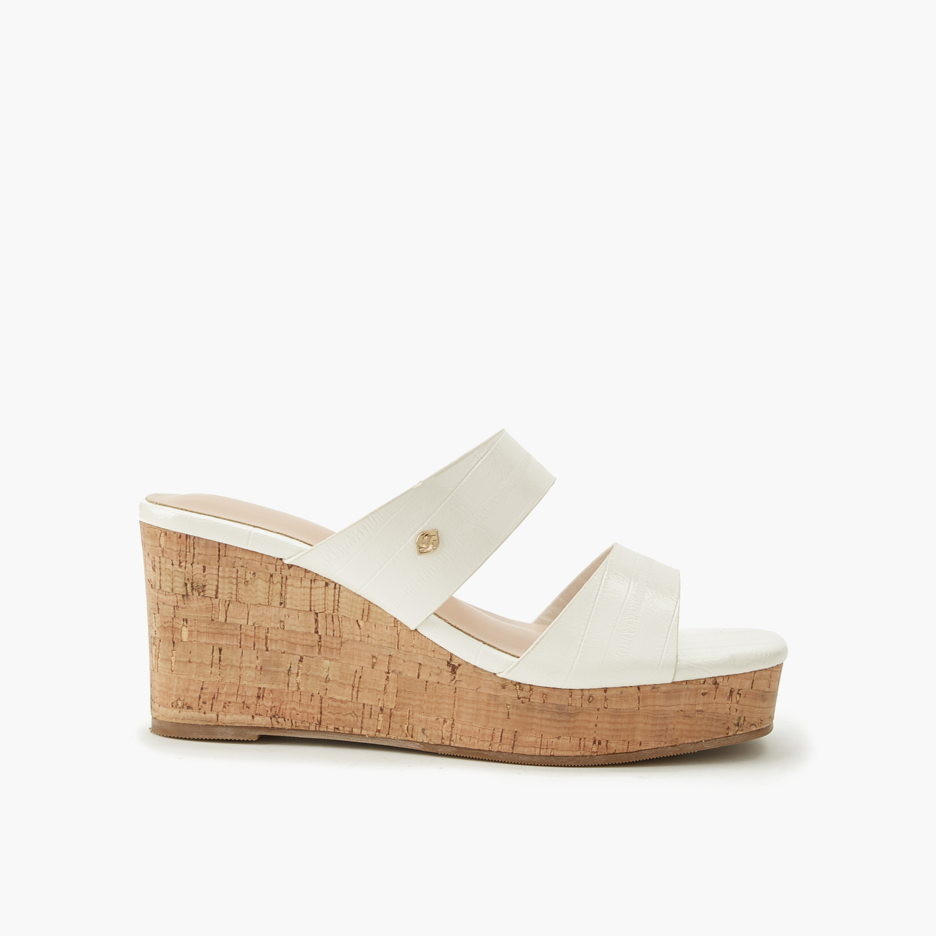 صندل للنساء بارز الملمس بكعب ويدج من شور ستيب-women-shoes-sandals-heeled-image-3