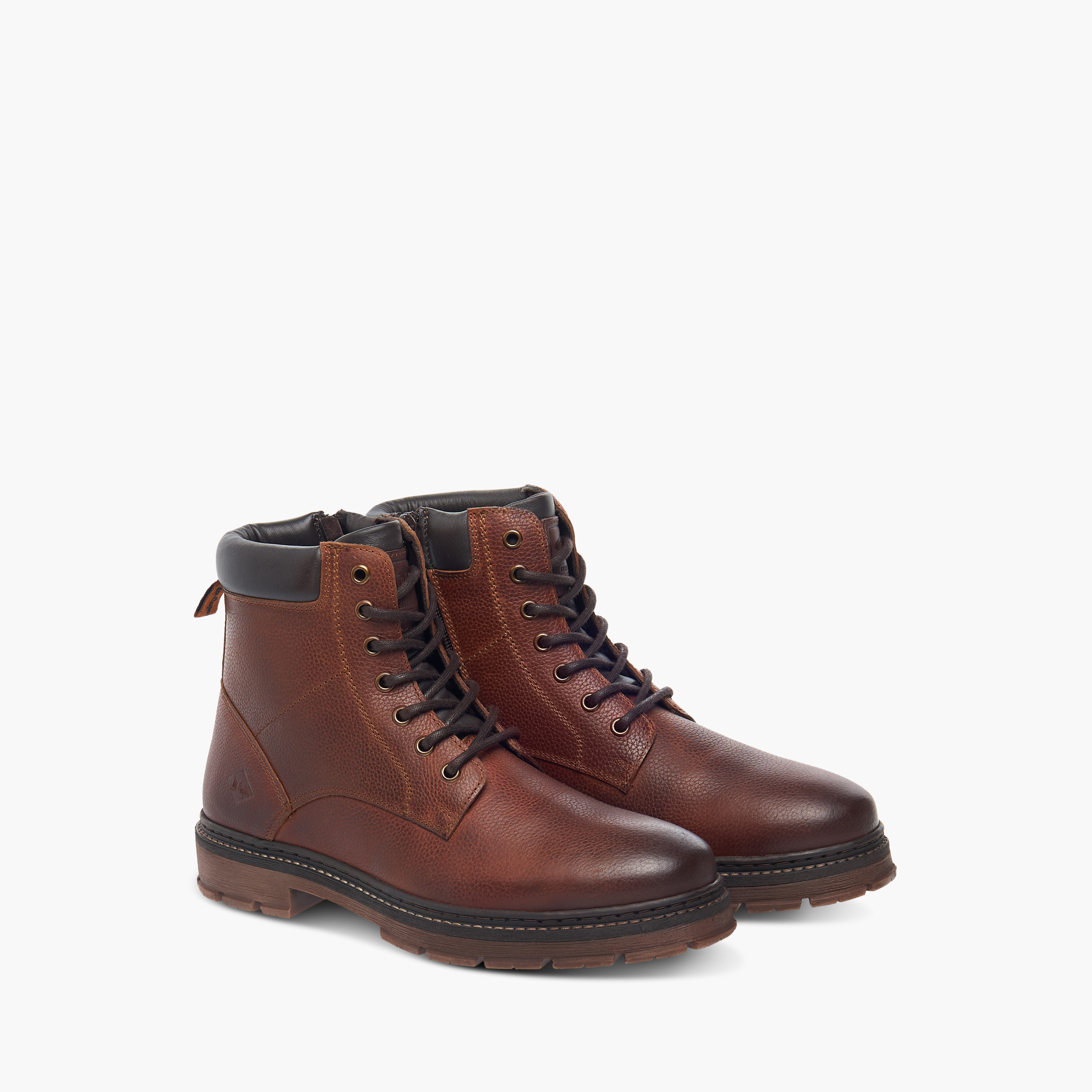 Lee Cooper Men's Textured Chukka Boots with Zip Closure-men-shoes-boots-image-1