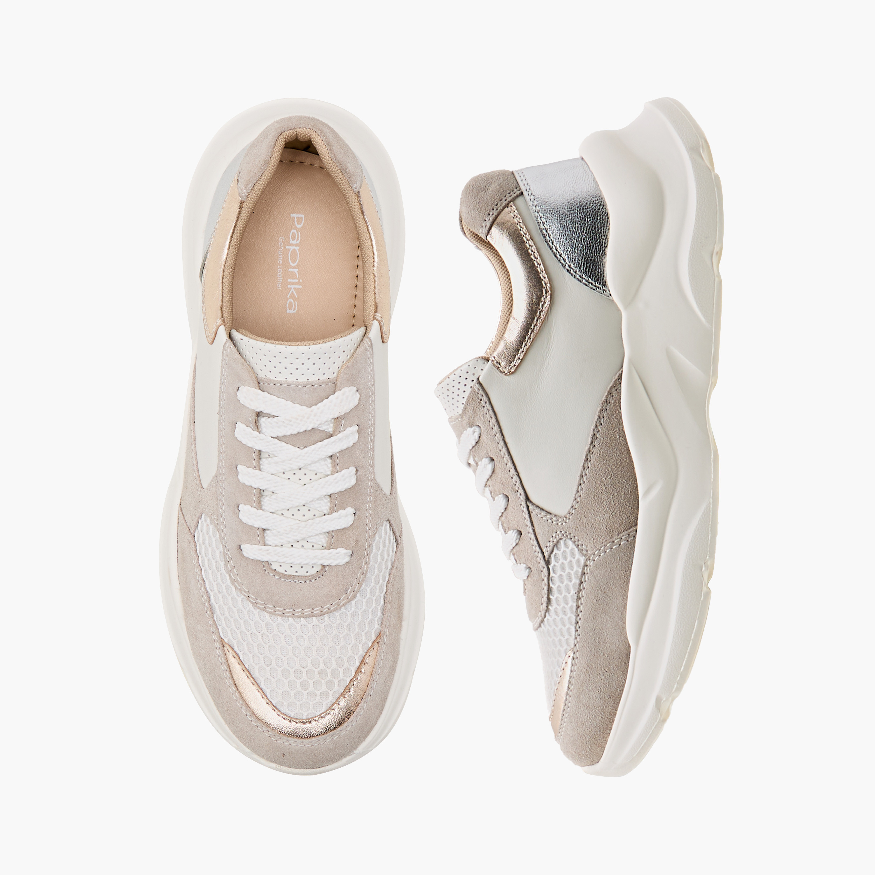 Paprika Colourblock Sneakers with Lace-Up Closure-women-shoes-sneakers-image-1