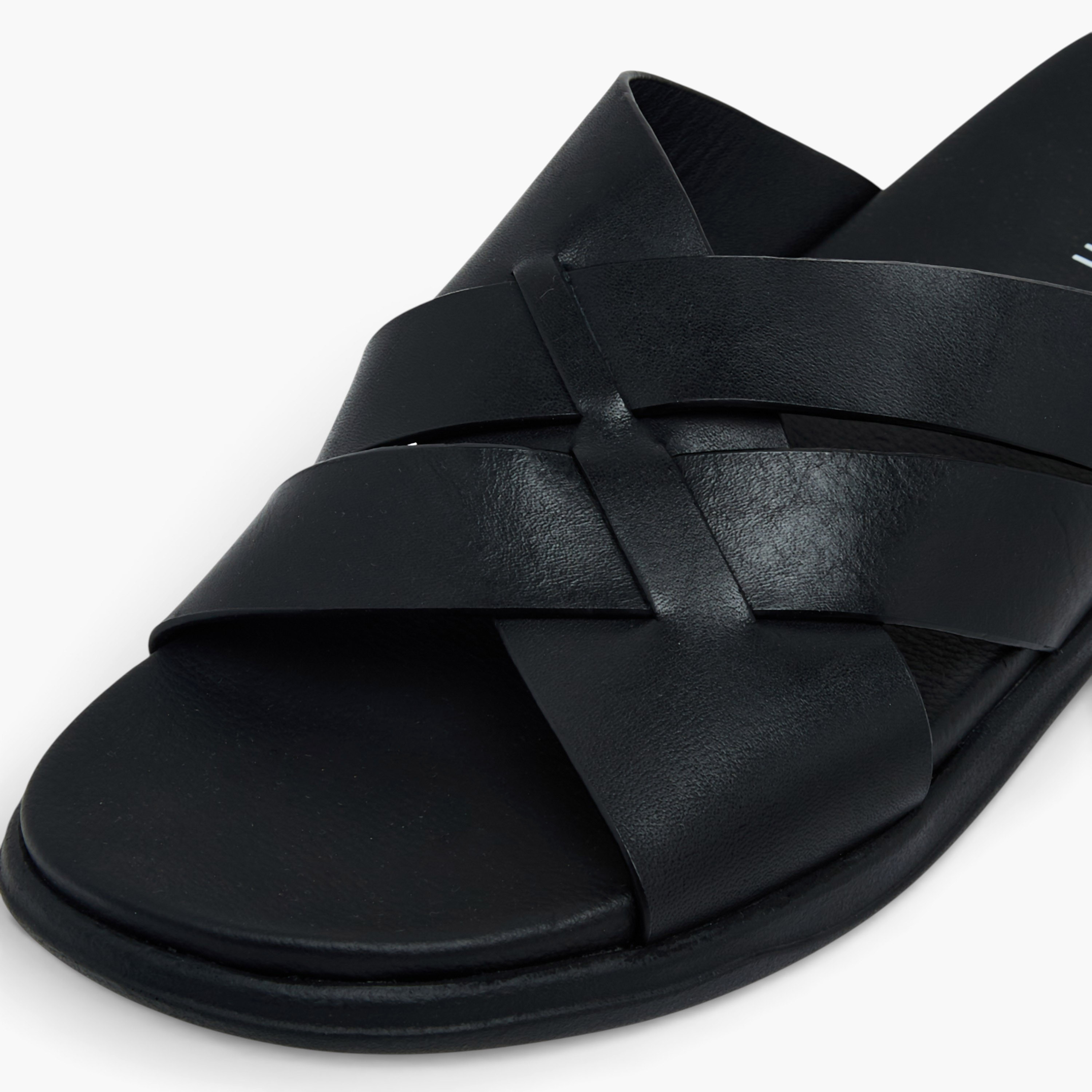 Duchini Men Leather Cross Strap Sandals-men-shoes-sandals-image-4