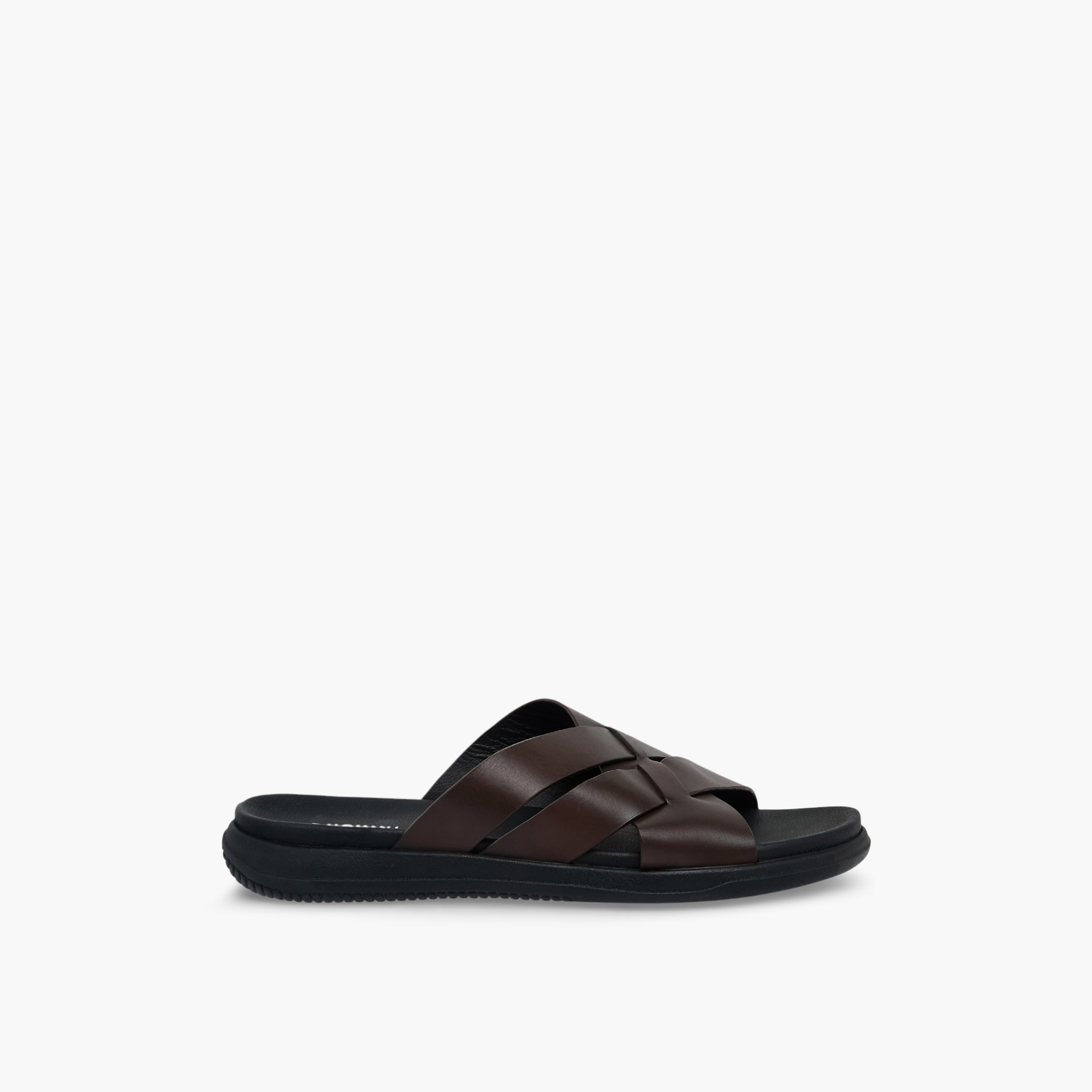Duchini Men Leather Cross Strap Sandals-men-shoes-sandals-image-3