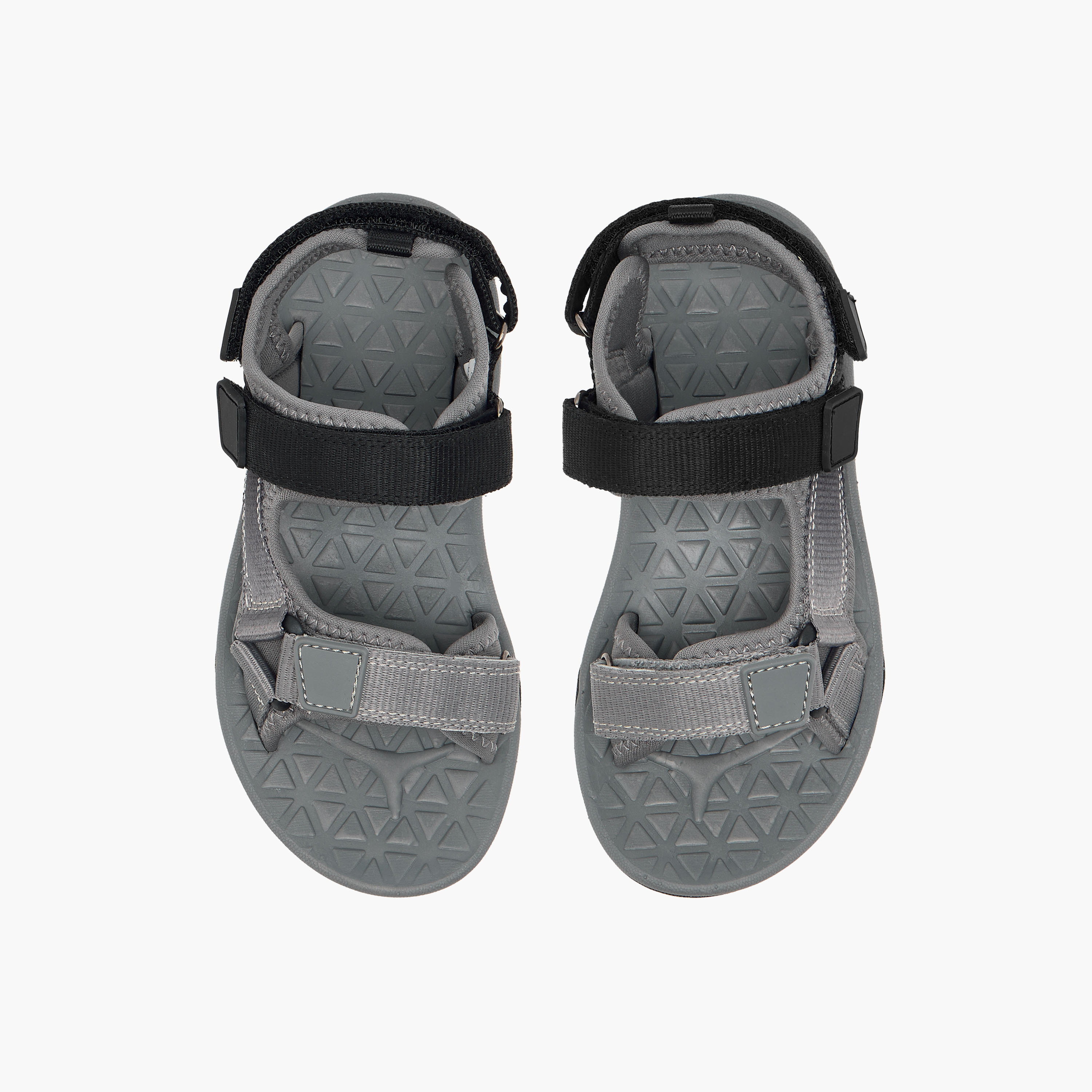 Mister Duchini Solid Strap Sandals with Hook and Loop Closure-boys-shoes-sandals-image-1