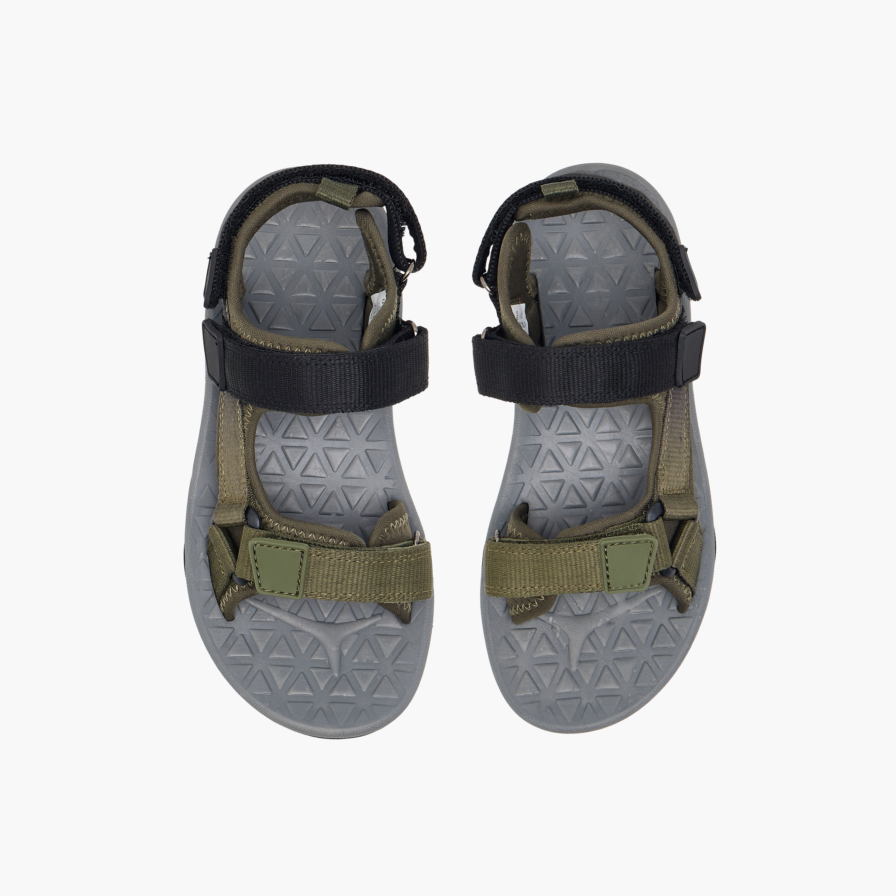 Mister Duchini Solid Strap Sandals with Hook and Loop Closure-boys-shoes-sandals-image-1
