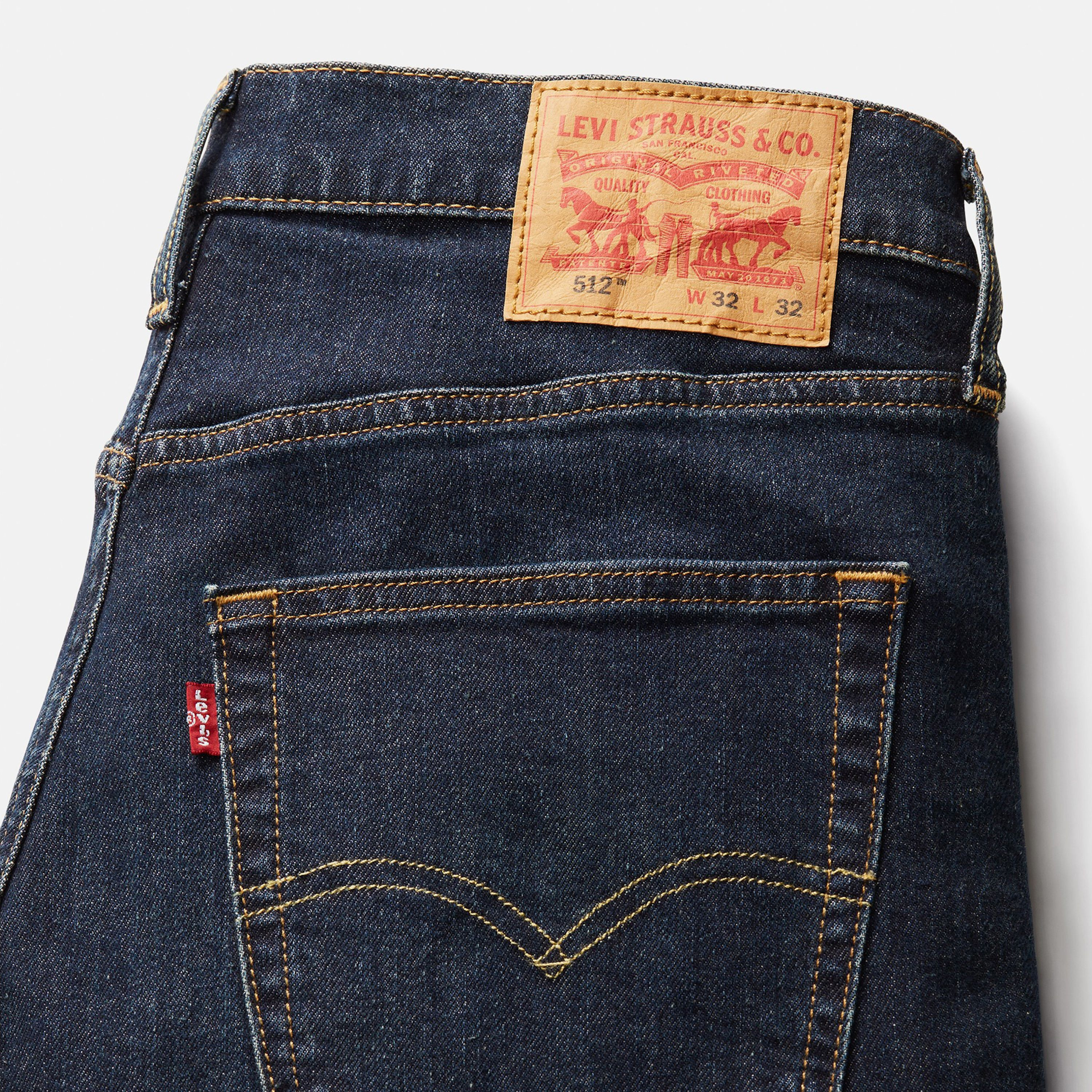 Levi's 512 Slim Fit Blue 5 Pockets Men's Jeans Inseam 32-men-clothing-bottoms-jeans-image-3