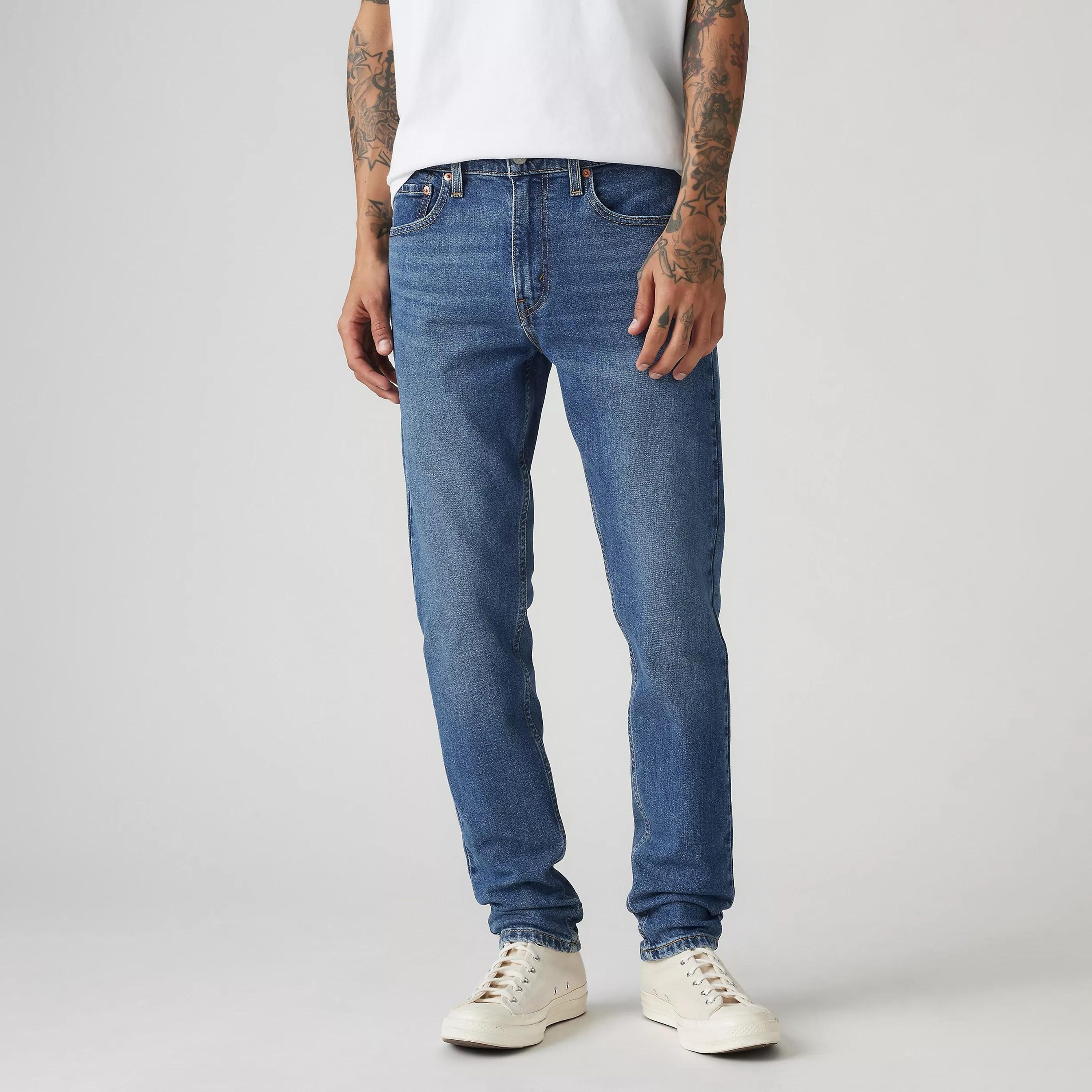 بنطلون جينز Levi's 512 ذو قصة ضيقة Indigo 5 جيوب درزة داخلية 32-men-clothing-bottoms-jeans-image-1