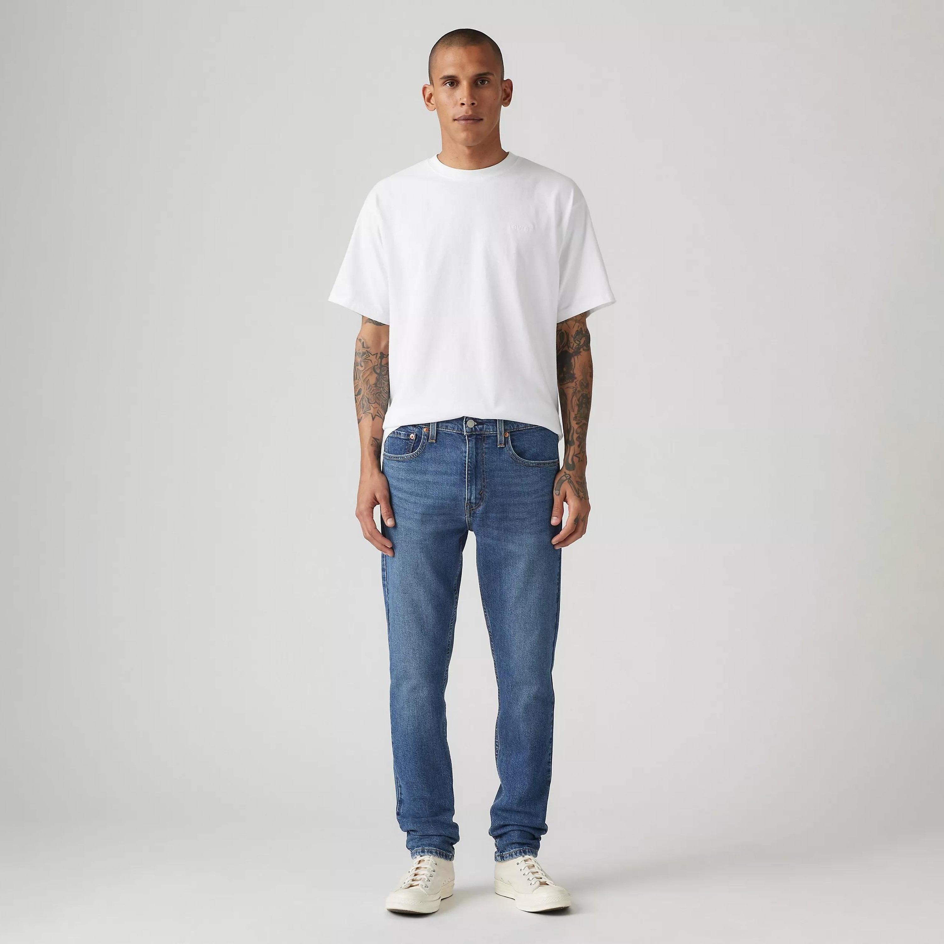 بنطلون جينز Levi's 512 ذو قصة ضيقة Indigo 5 جيوب درزة داخلية 32-men-clothing-bottoms-jeans-image-2