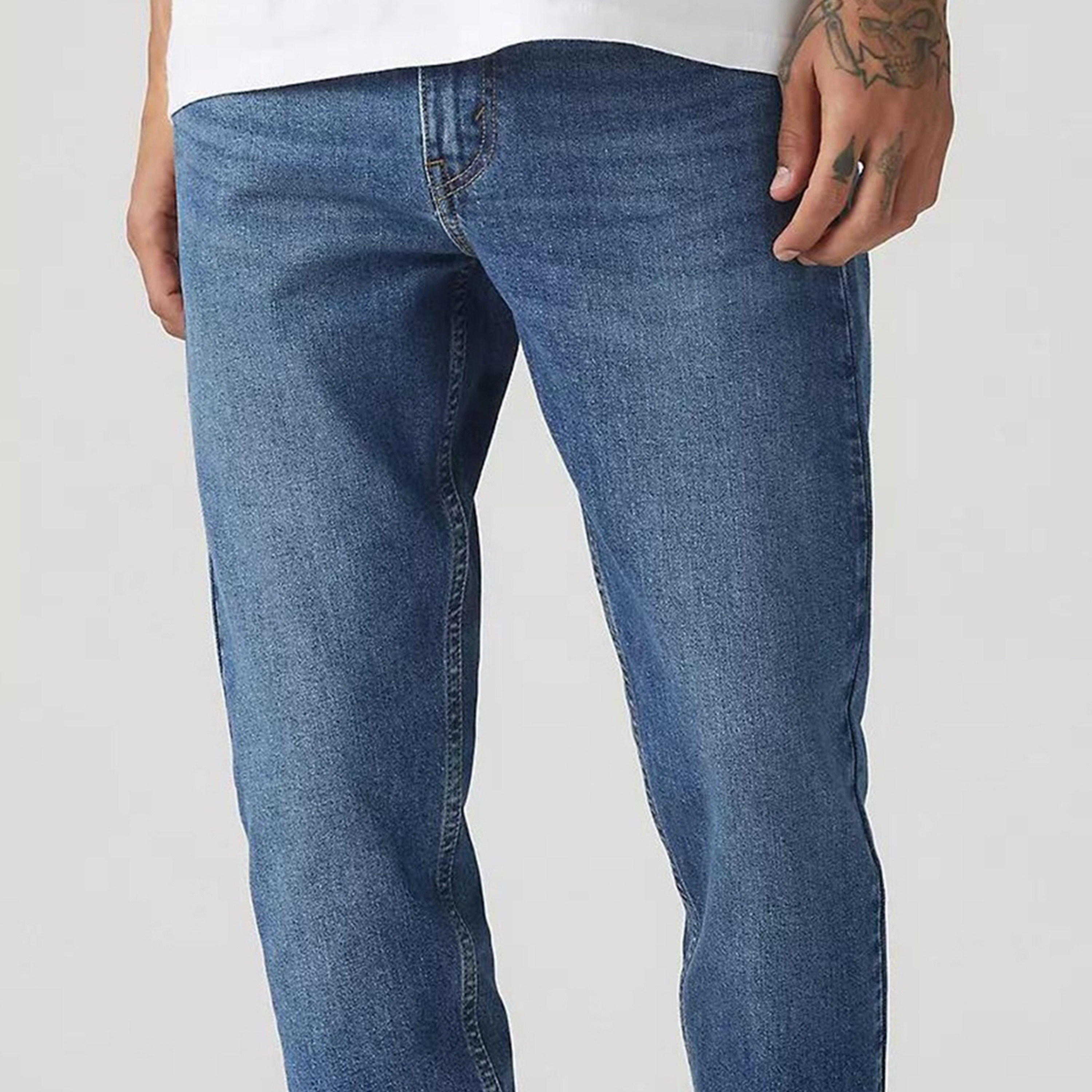 بنطلون جينز Levi's 512 ذو قصة ضيقة Indigo 5 جيوب درزة داخلية 32-men-clothing-bottoms-jeans-image-3