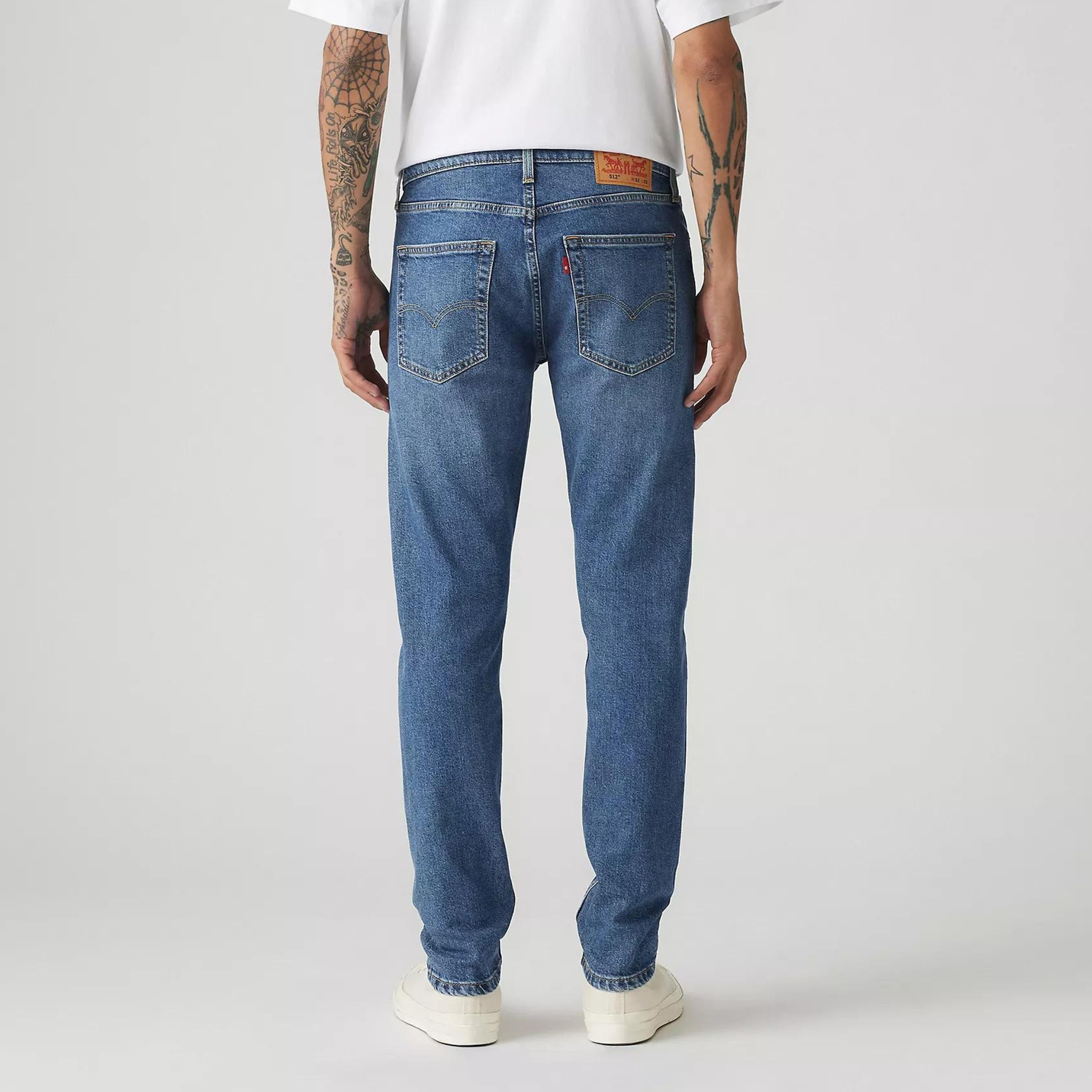 بنطلون جينز Levi's 512 ذو قصة ضيقة Indigo 5 جيوب درزة داخلية 32-men-clothing-bottoms-jeans-image-5
