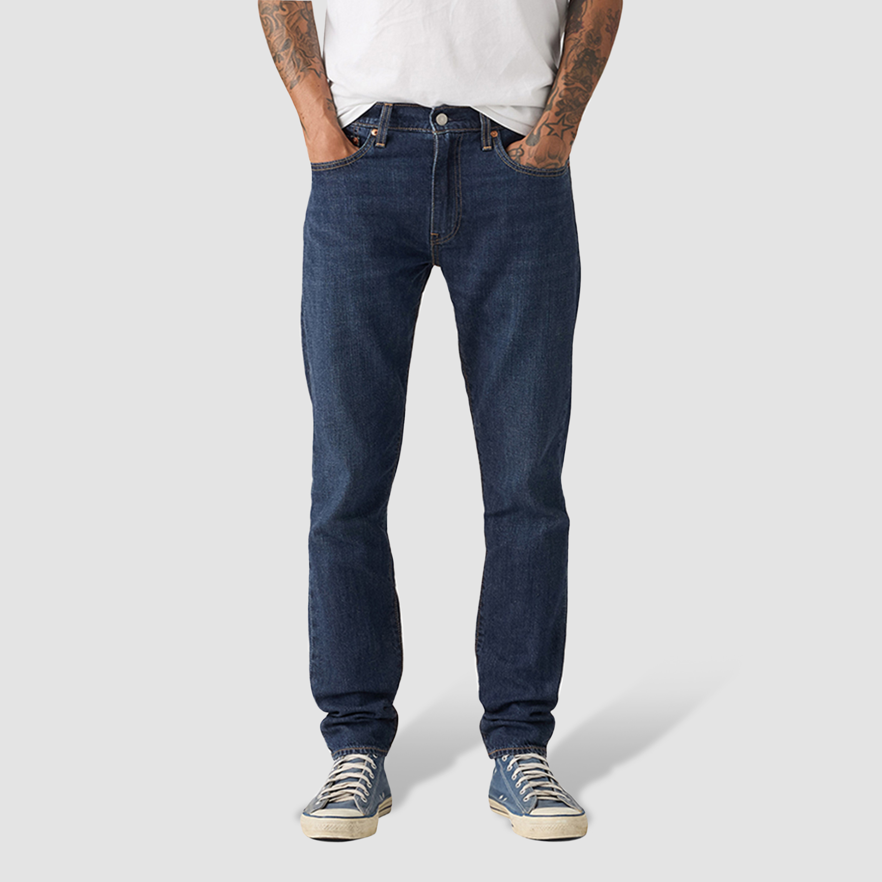 Levi's 512 Tapered Fit Blue 5-Pocket Jeans Inseam 32-men-clothing-bottoms-jeans-image-1