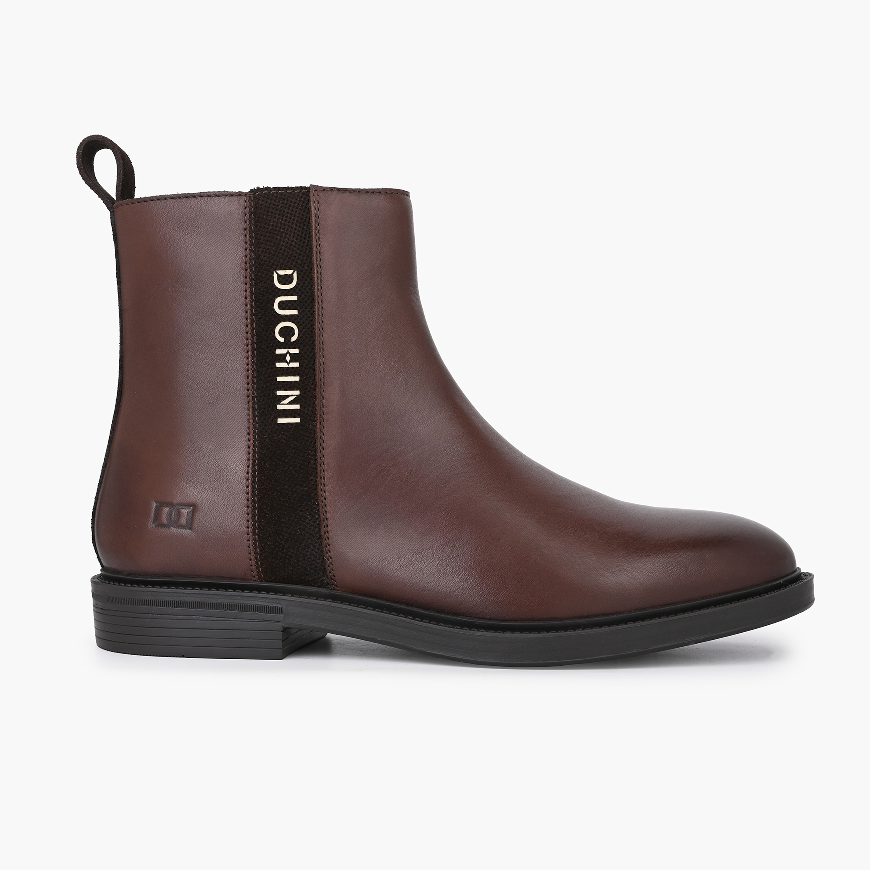 Duchini Men Logo Print Leather Ankle Boots-men-shoes-boots-image-3