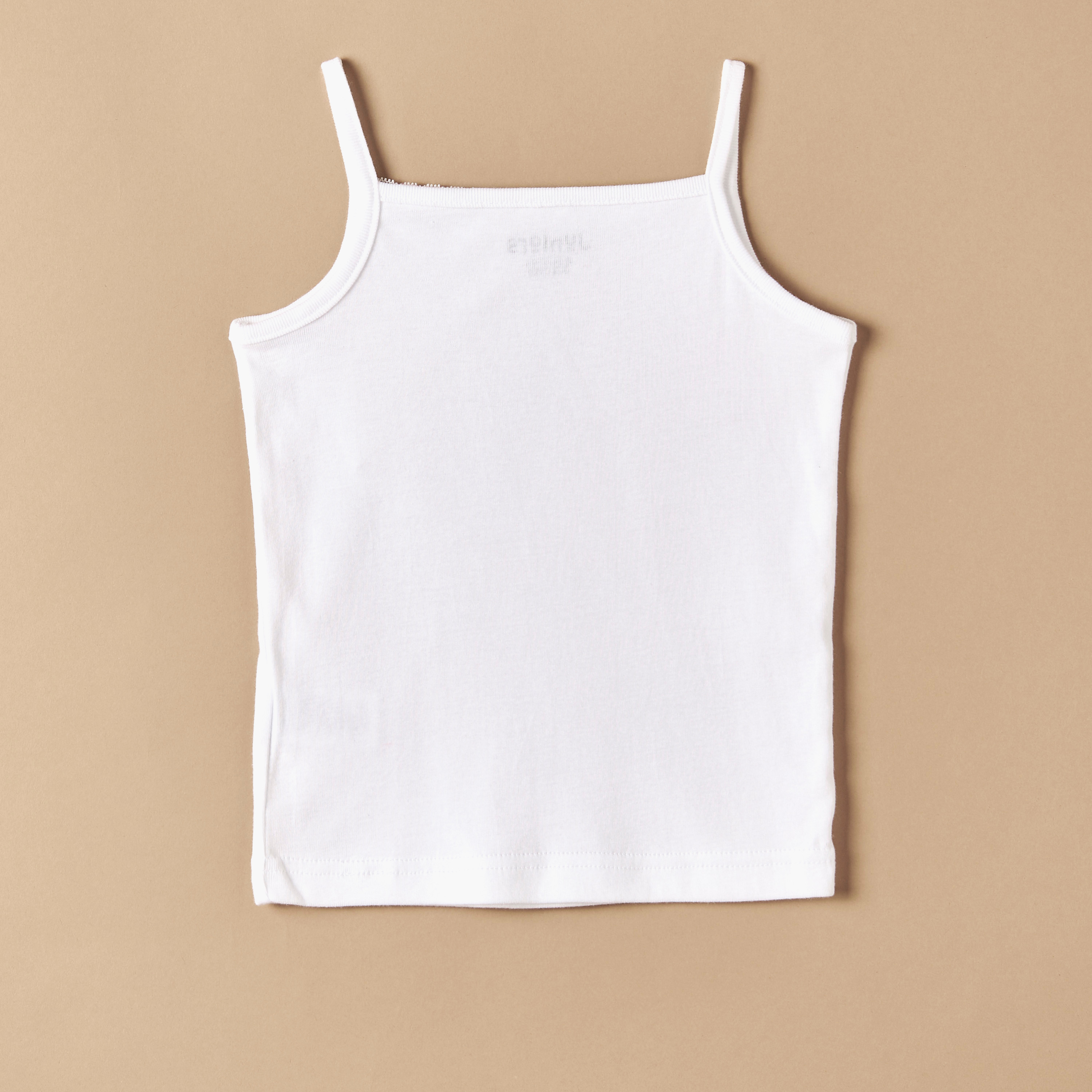Juniors Solid Vest with Square Neck and Lace Detail-baby-girls-clothing-innerwear-image-4