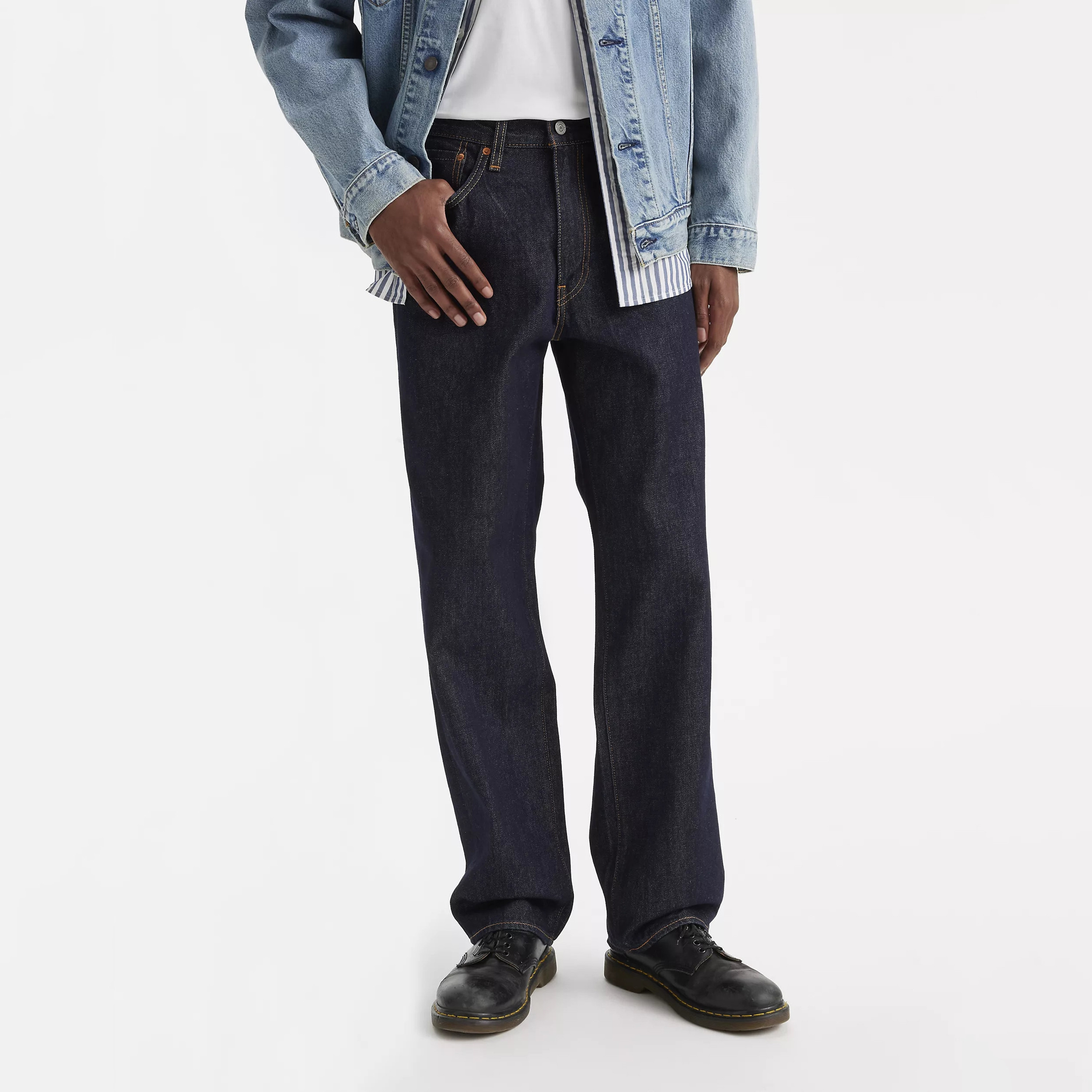 جينز ليفايز 568 قصة مستقيمة "ستريت فيت" أزرق 5 جيوب - طول الدرزة الداخلية 32-men-clothing-bottoms-jeans-image-1