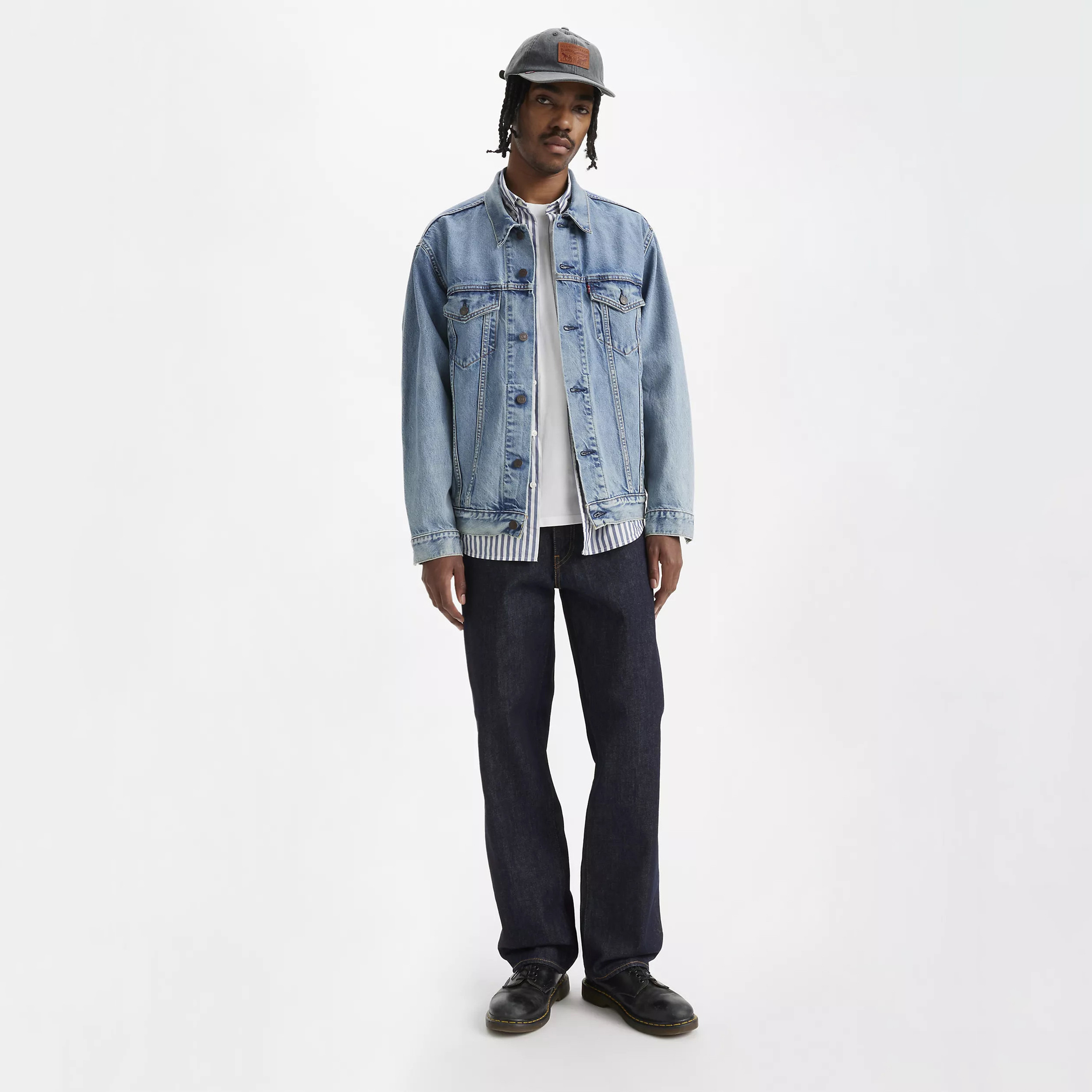 جينز ليفايز 568 قصة مستقيمة "ستريت فيت" أزرق 5 جيوب - طول الدرزة الداخلية 32-men-clothing-bottoms-jeans-image-2