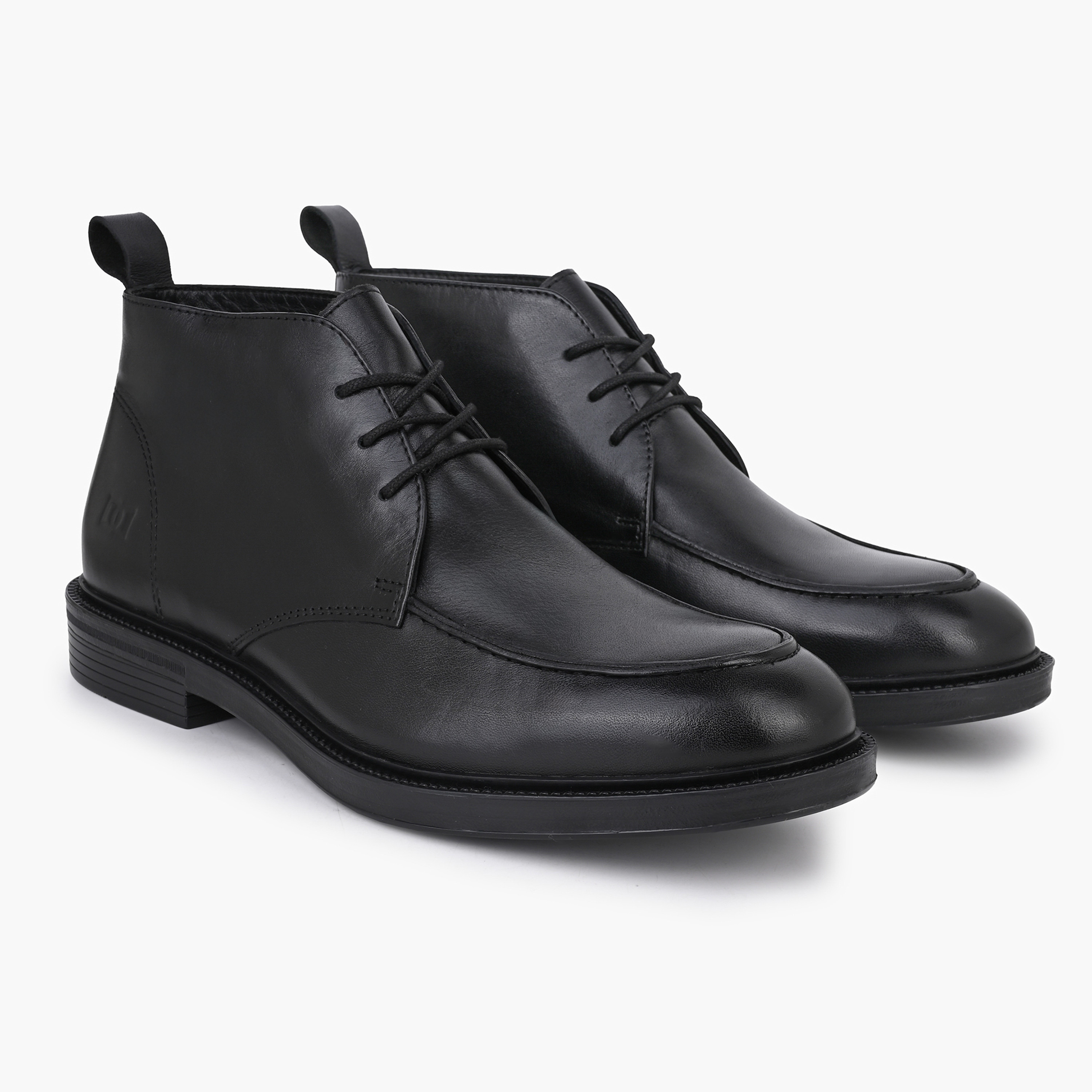 Duchini Men Leather Lace-Up Ankle Boots-men-shoes-boots-image-1