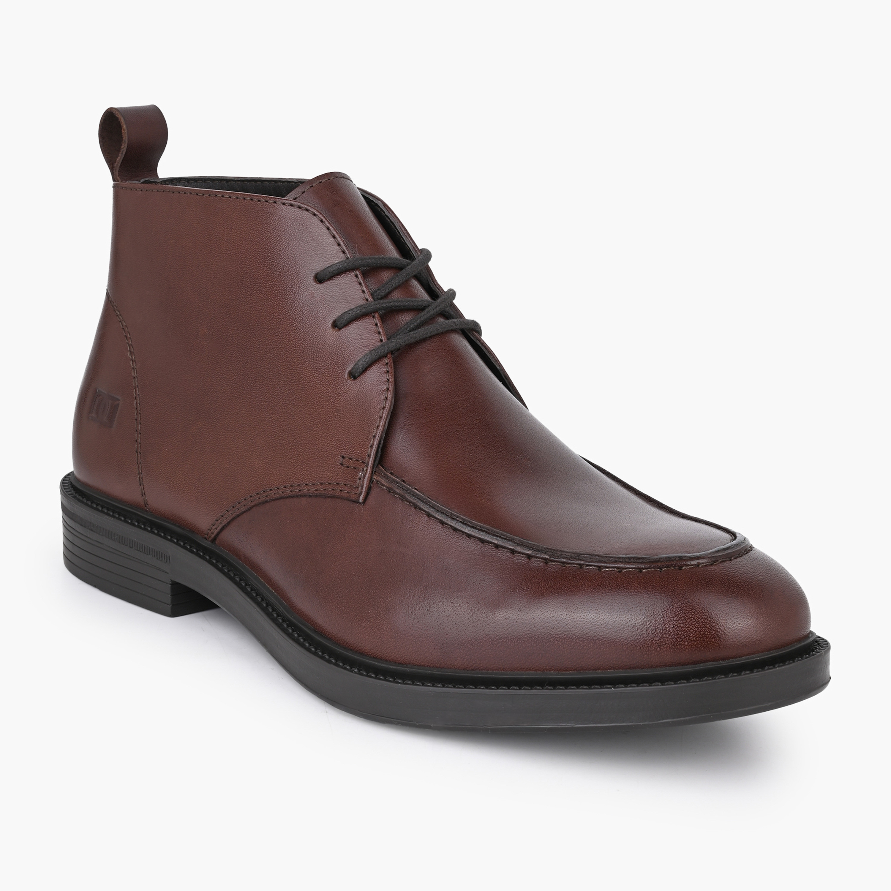 Duchini Men Leather Lace-Up Ankle Boots-men-shoes-boots-image-2
