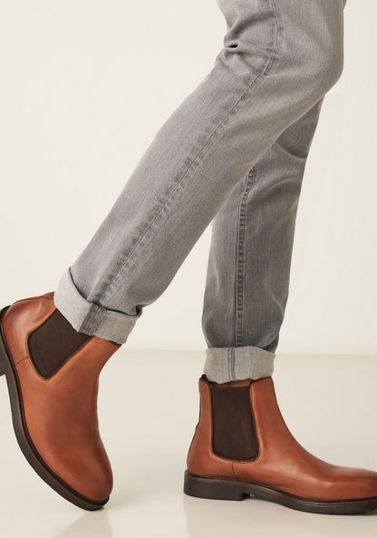 Lee Cooper Men's Solid Slip-On Chelsea Boots-Men%27s Boots-image-0