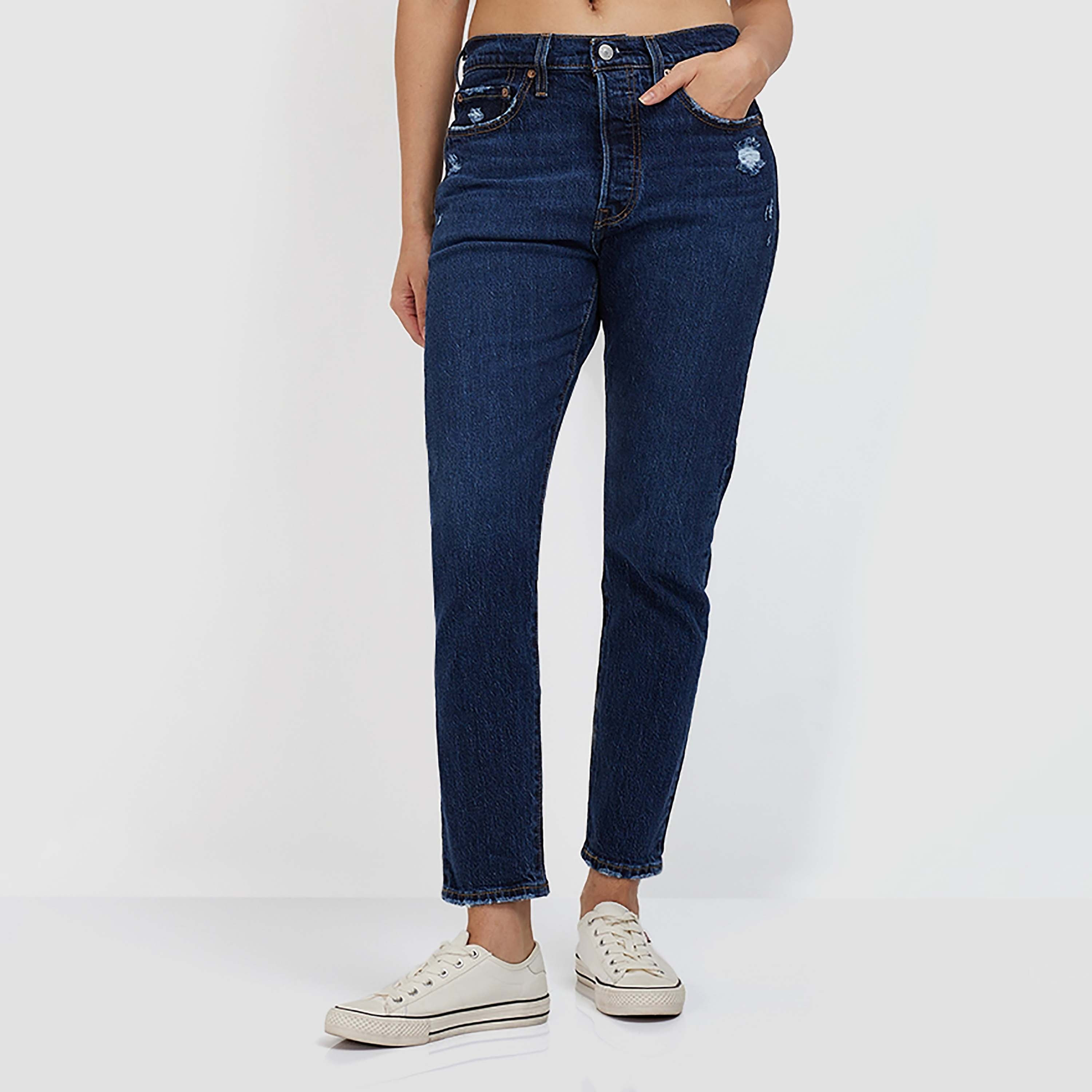 Levi's 501 Skinny Fit Blue 5-Pocket Women's Jeans Inseam 28-women-clothing-bottoms-jeans-image-1